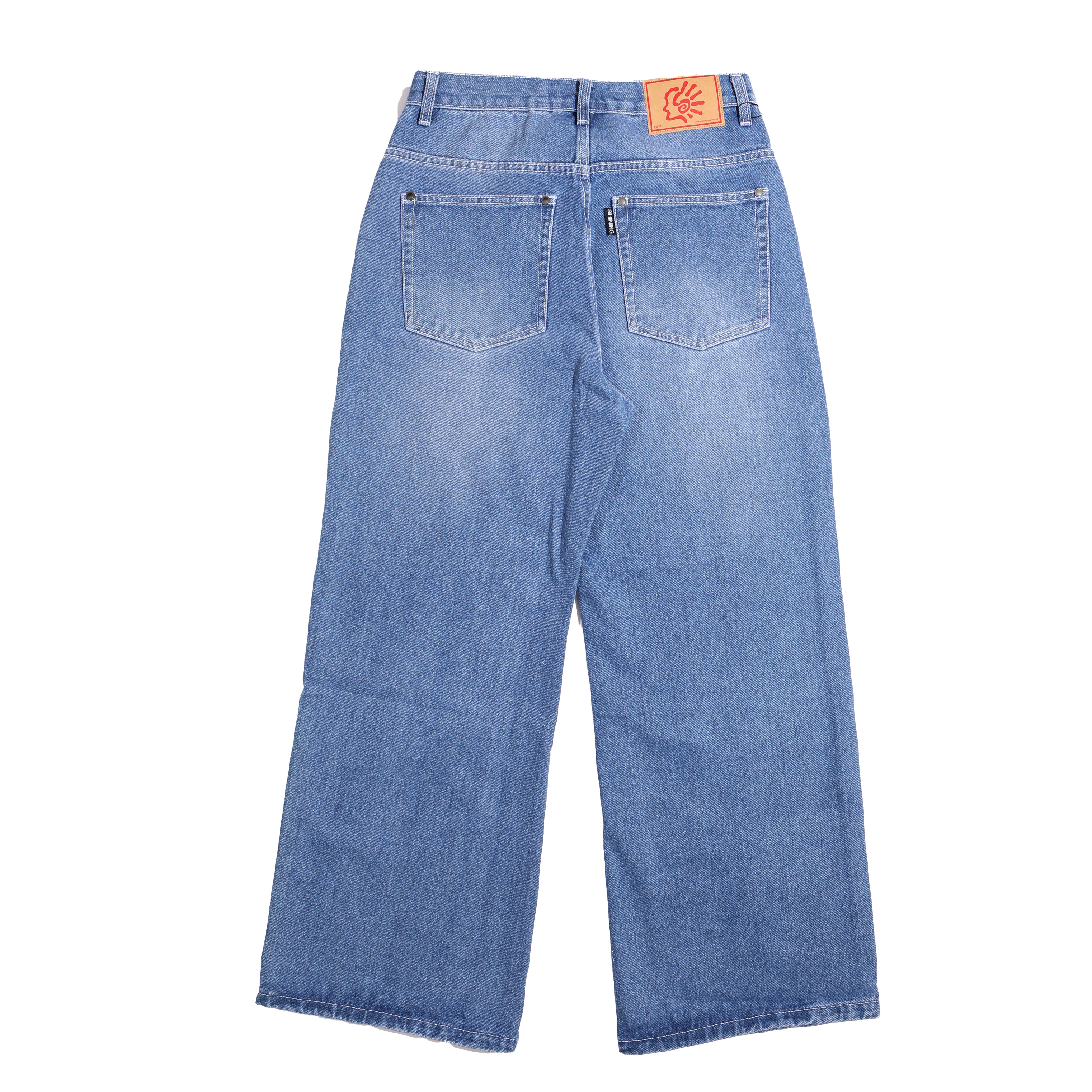 Shining Bright Flare Denim Pants - Blue