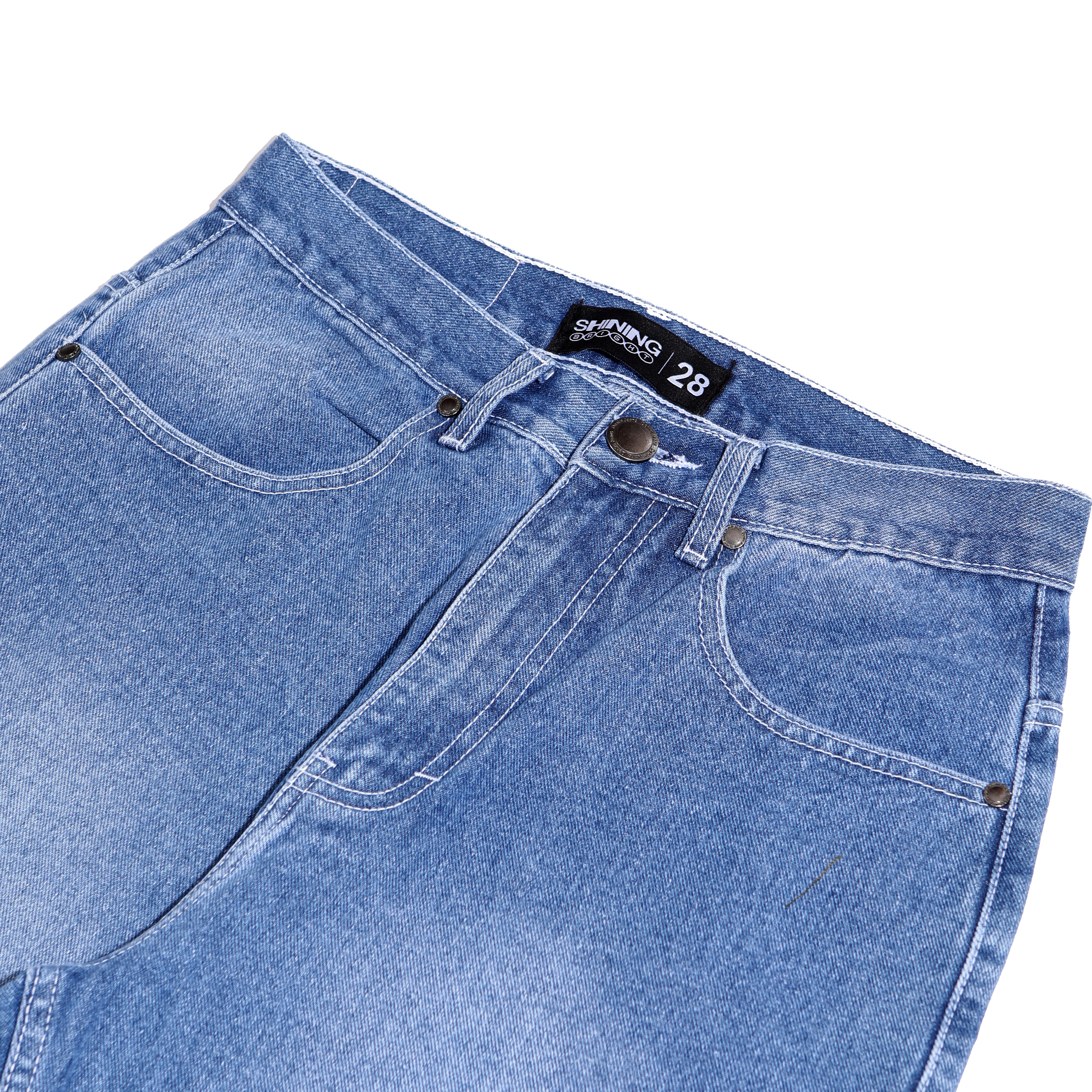 Shining Bright Flare Denim Pants - Blue