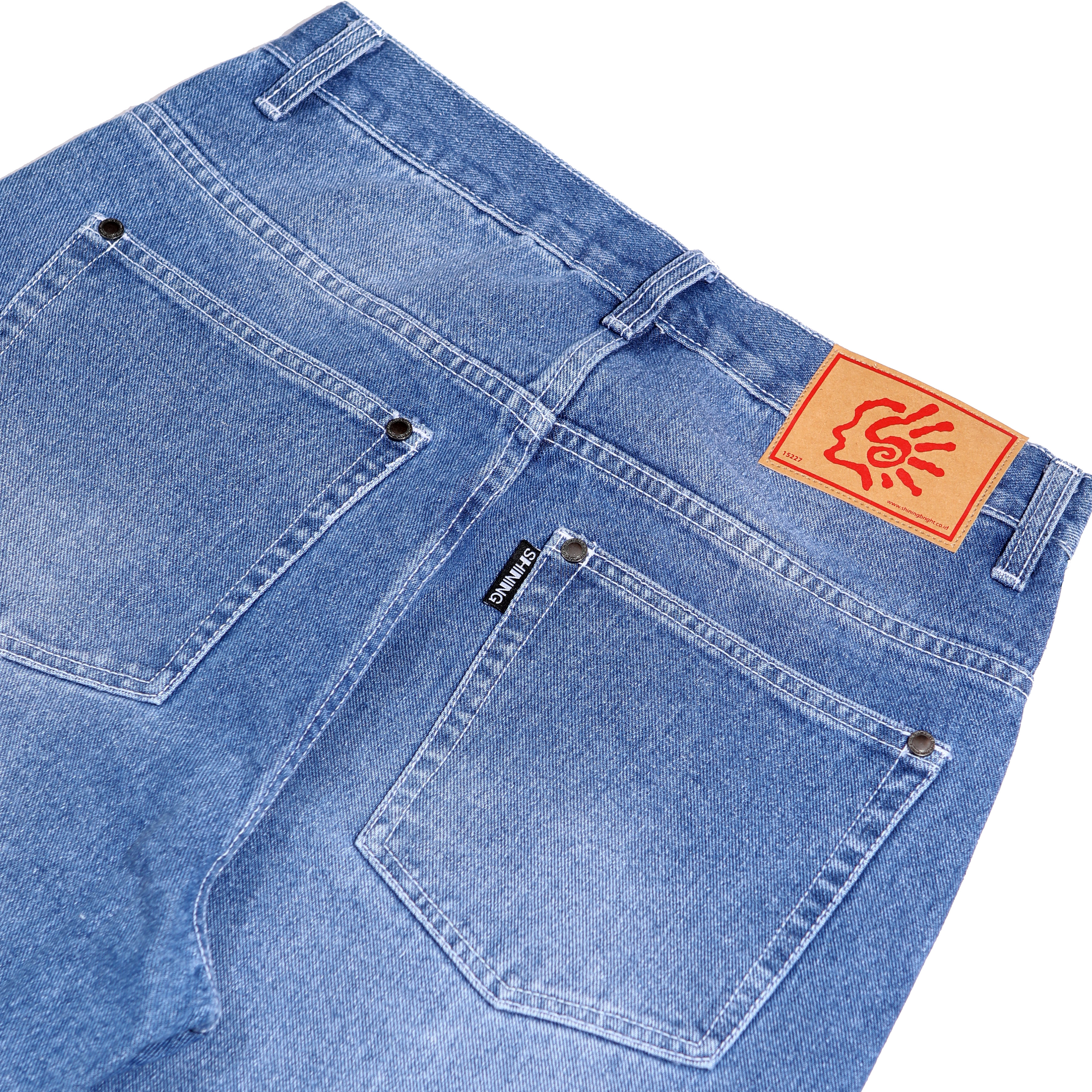 Shining Bright Flare Denim Pants - Blue
