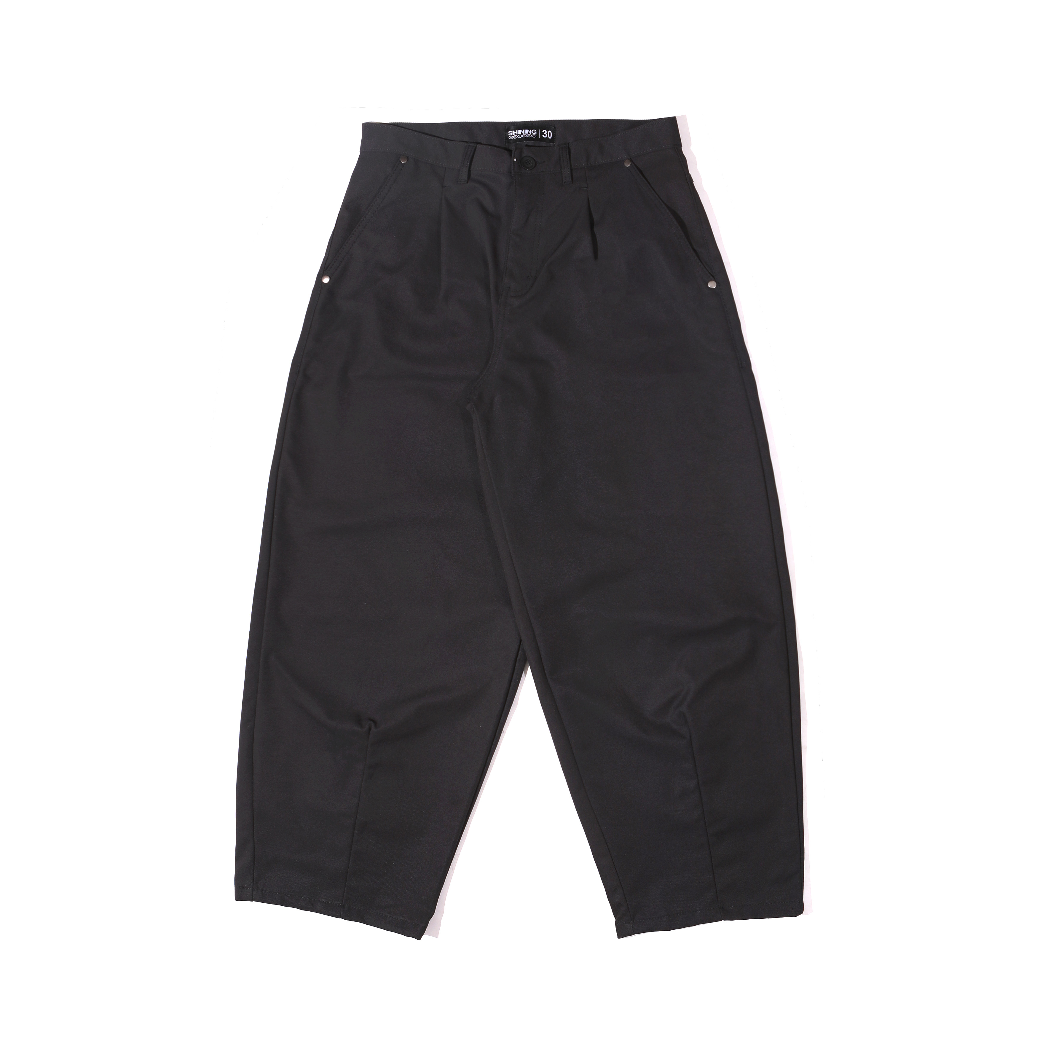 Shining Bright Rample Barrel Long Pants - Black
