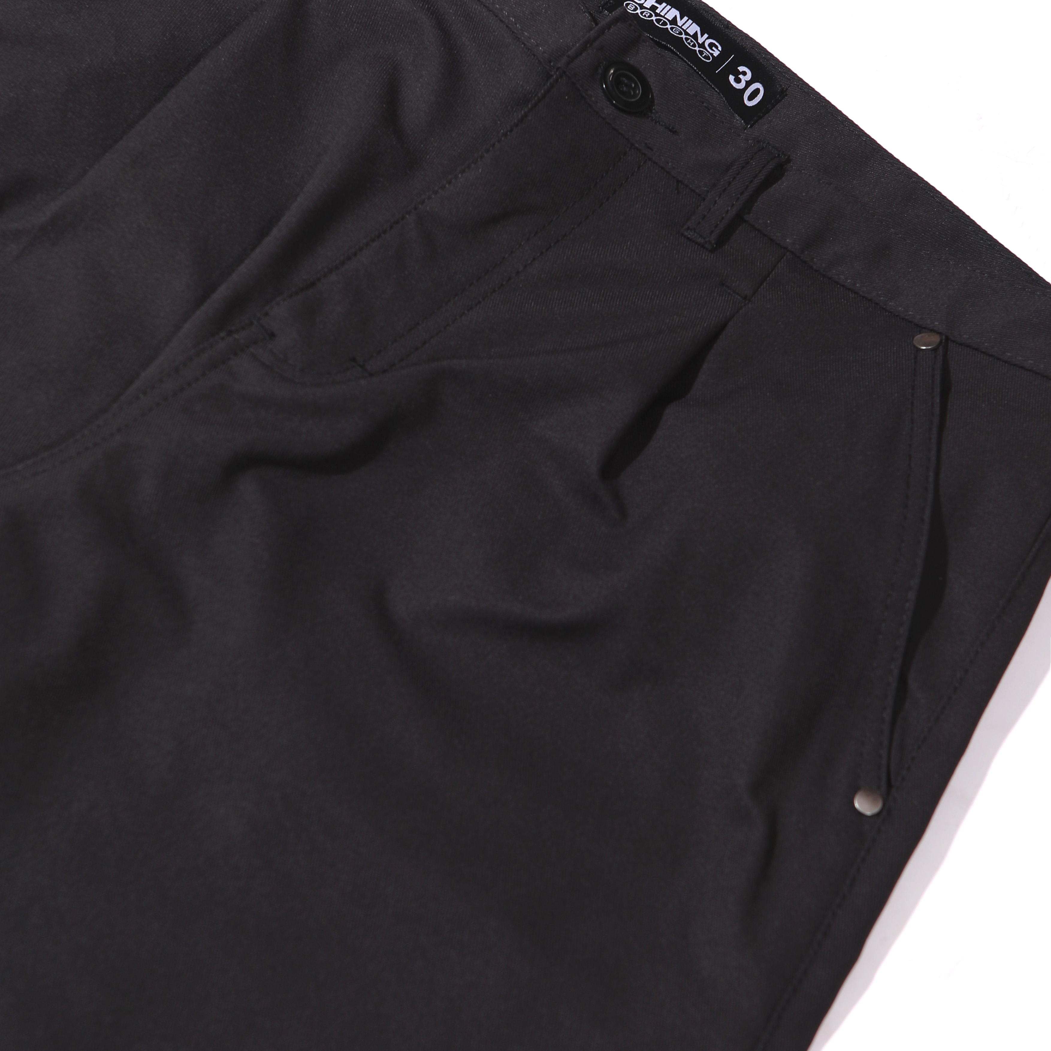 Shining Bright Rample Barrel Long Pants - Black