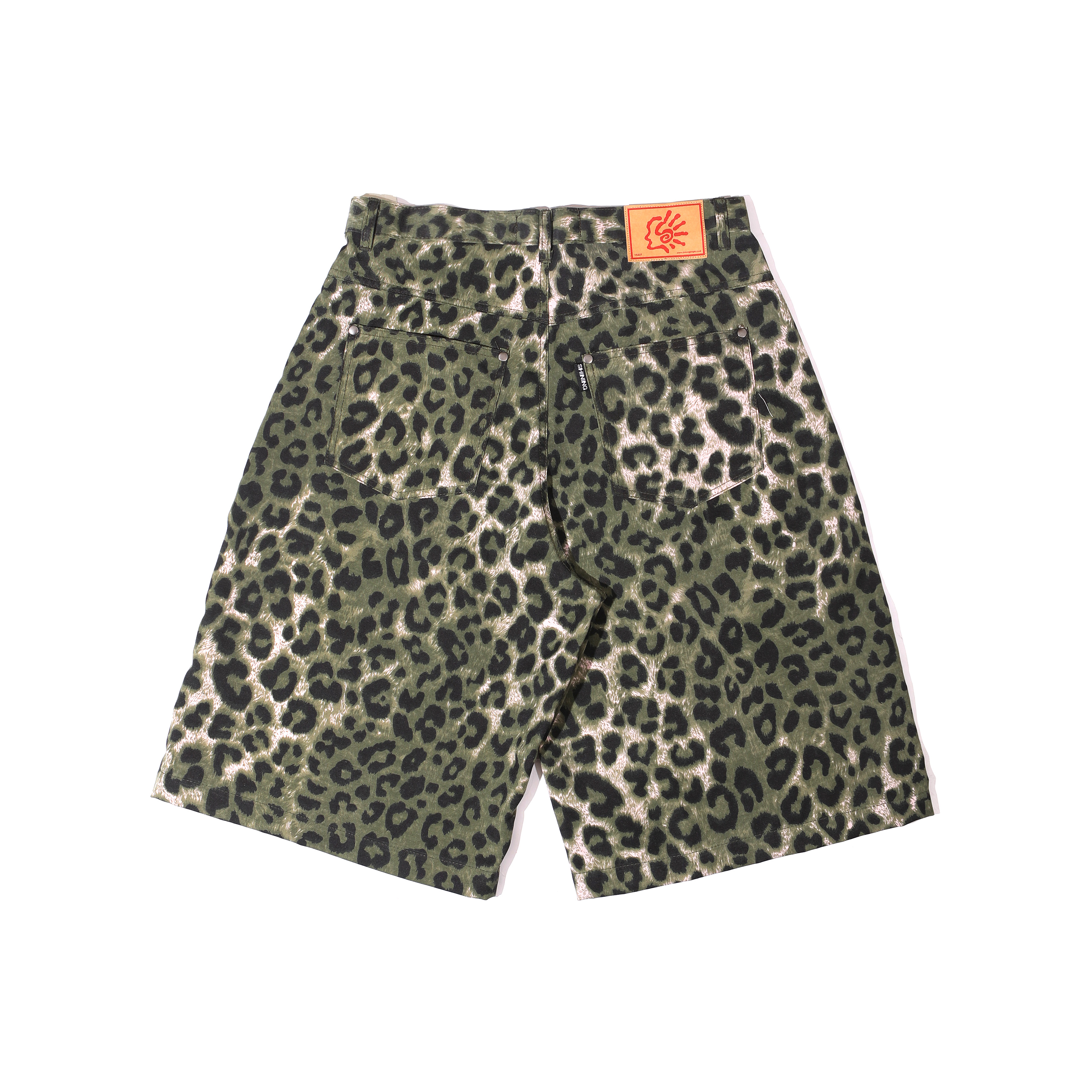 Shining Bright Leopard Jorts Pants - Green