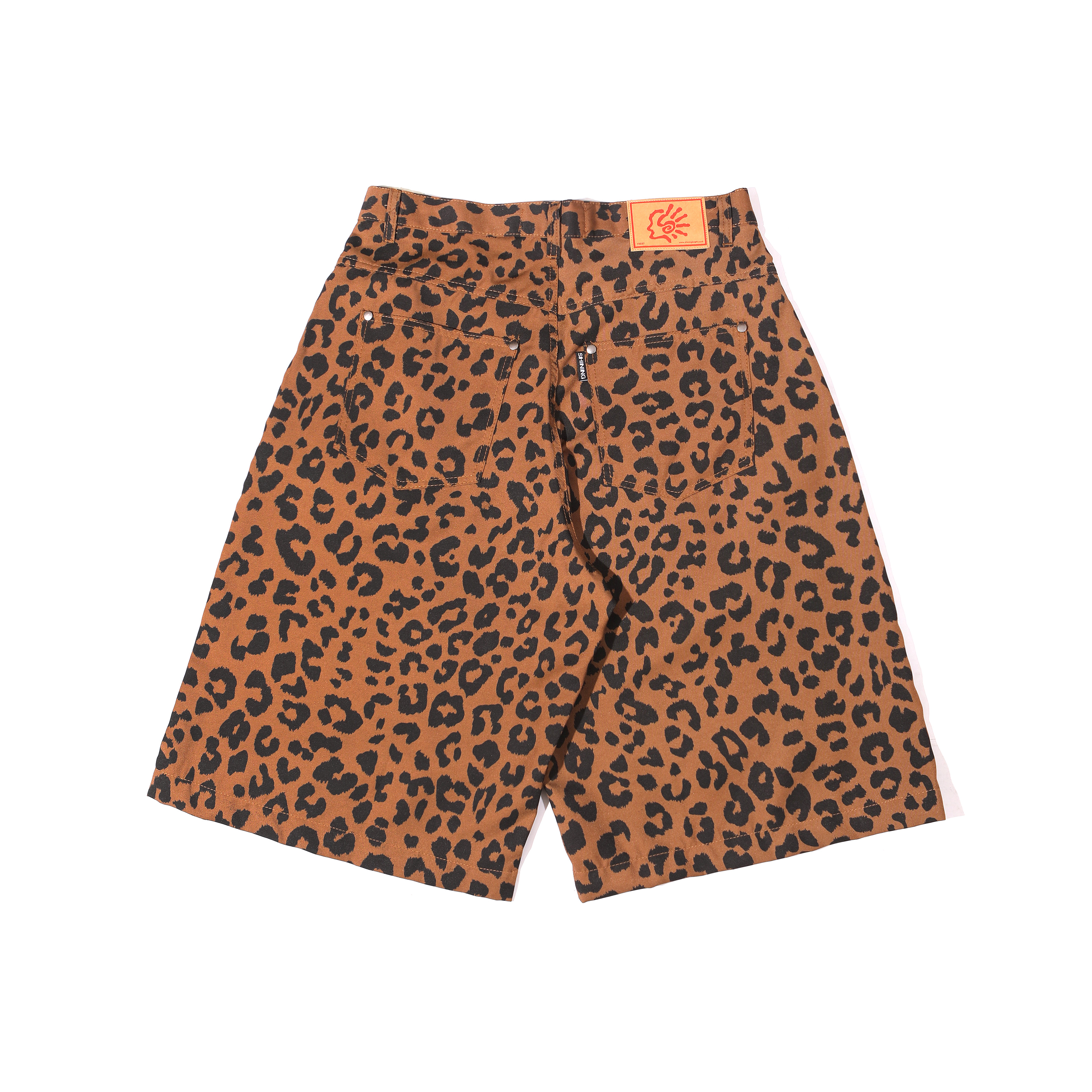 Shining Bright Leopard Jorts Pants - Brown