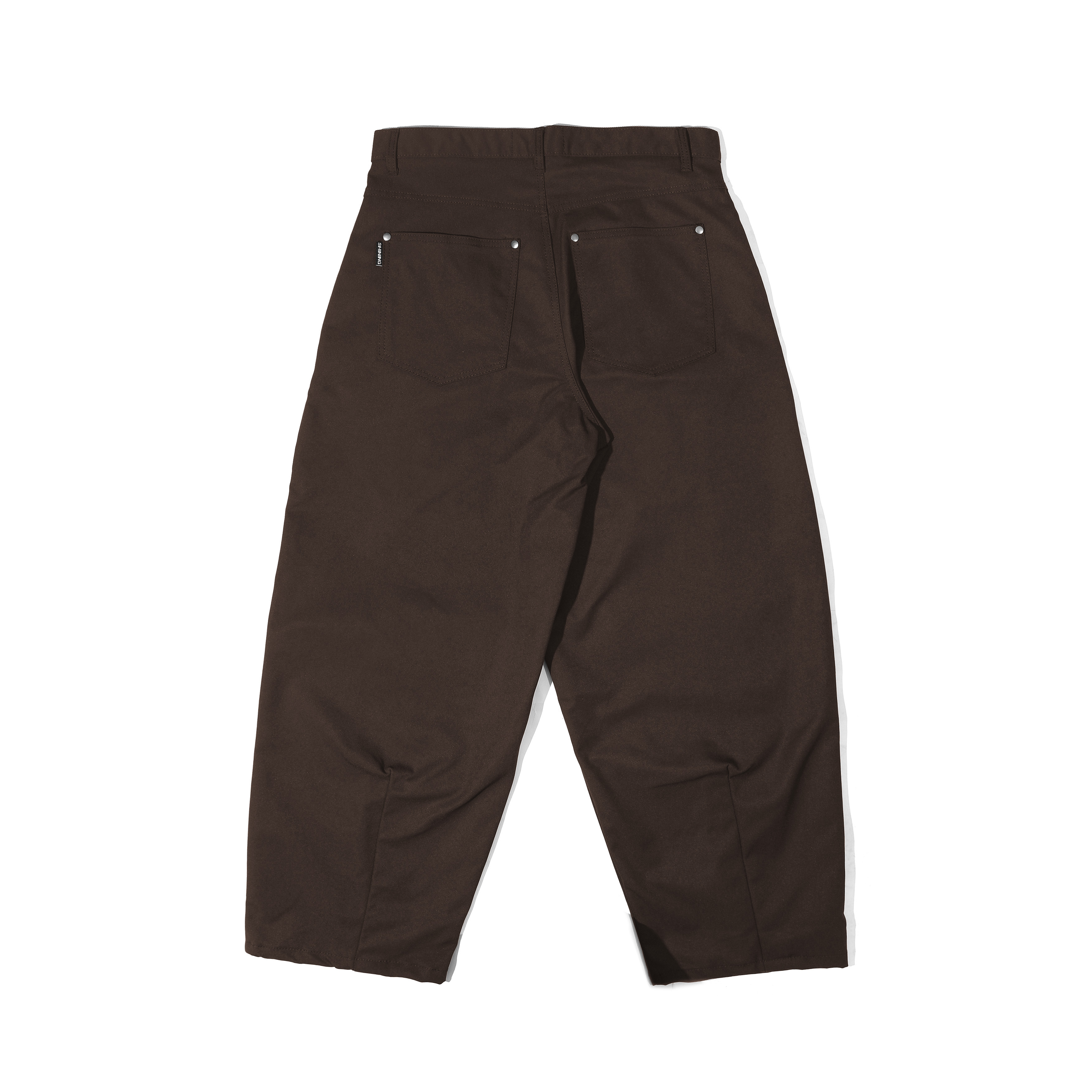 Shining Bright Rample Barrel Long Pants - Dark Brown
