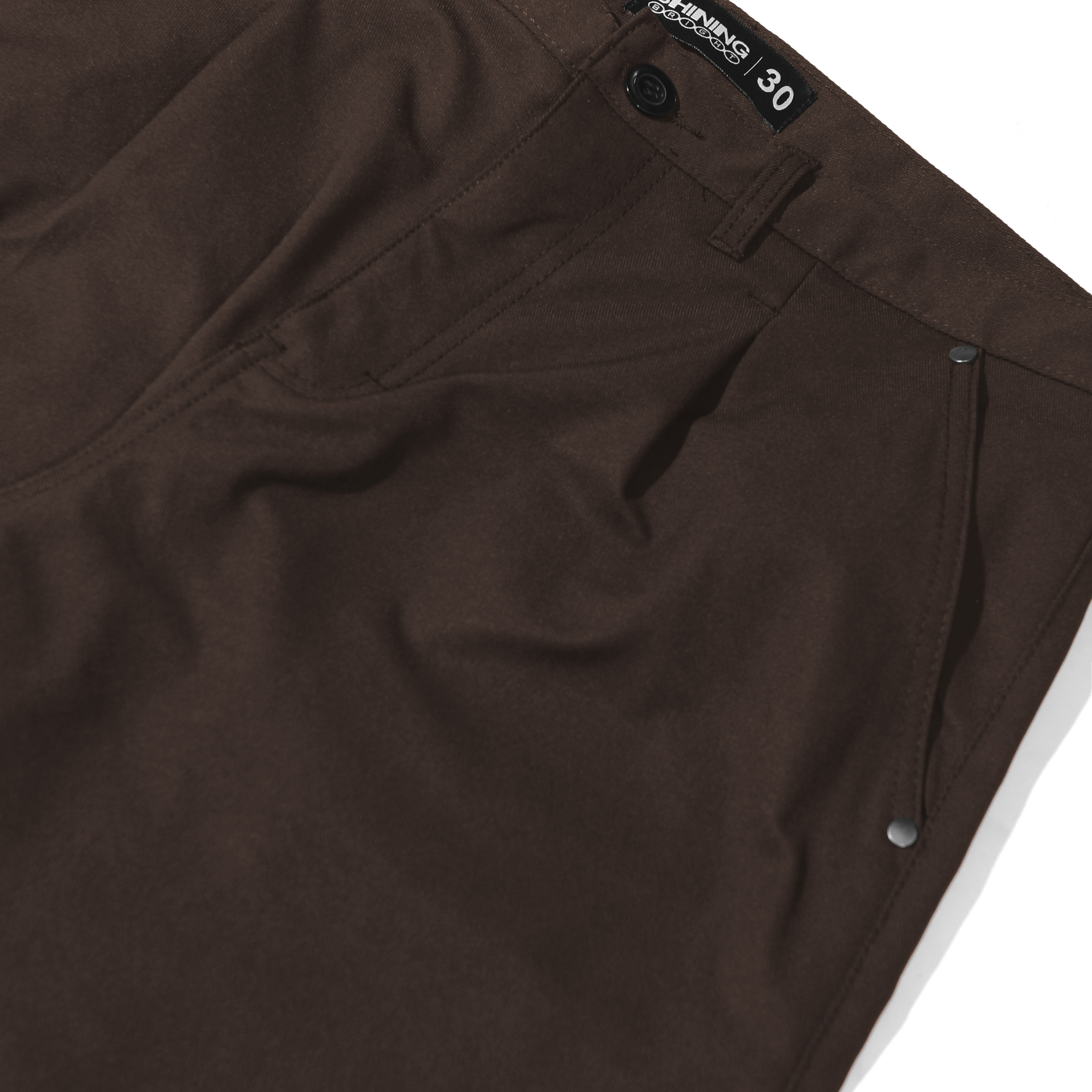 Shining Bright Rample Barrel Long Pants - Dark Brown