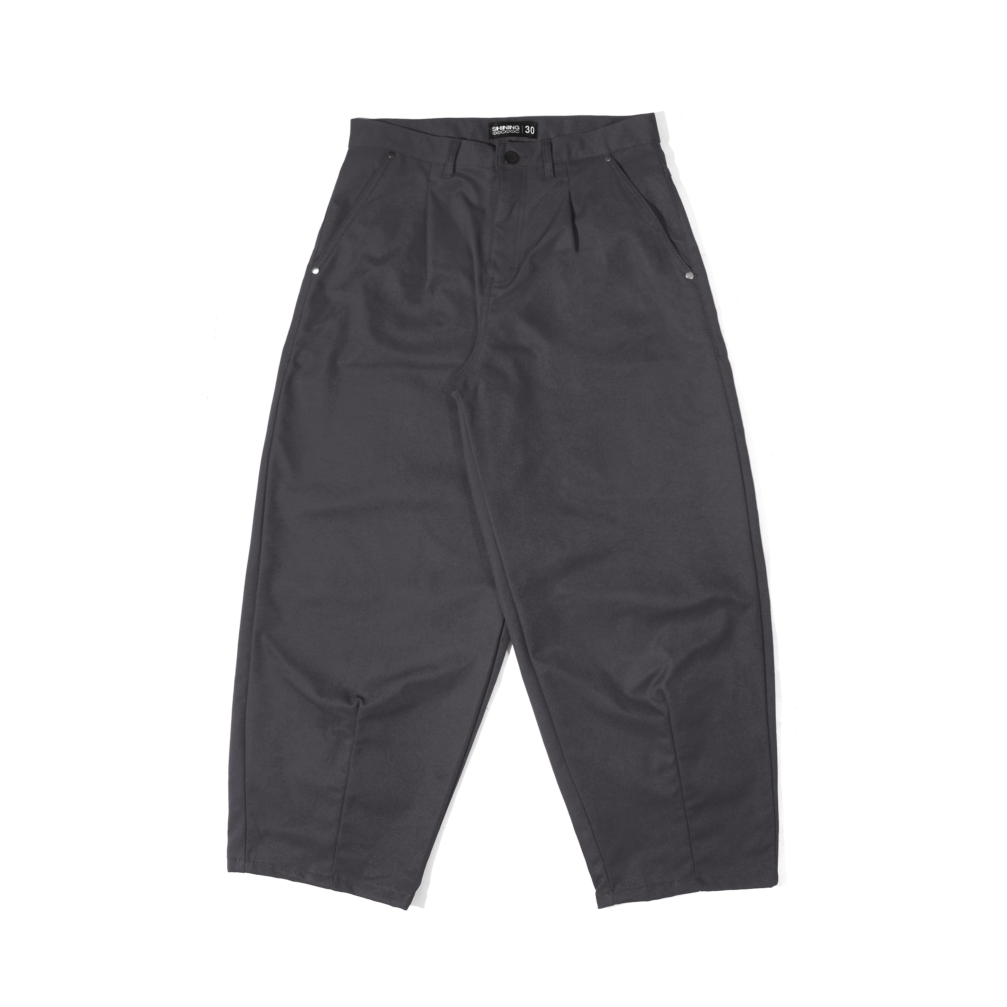 Shining Bright Rample Barrel Long Pants - Dark Grey