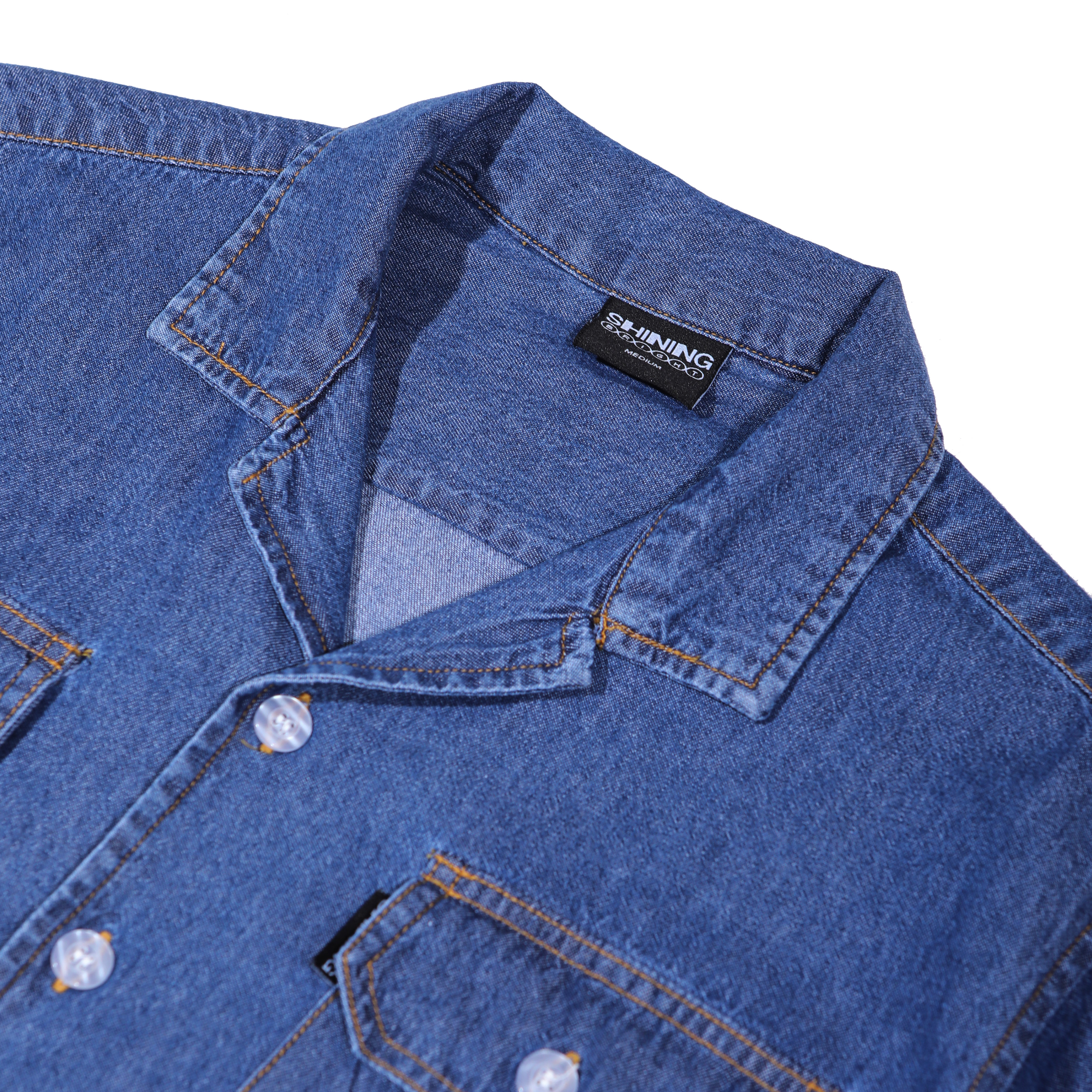 Shining Bright Bowling Denim Shirt - Blue Wash