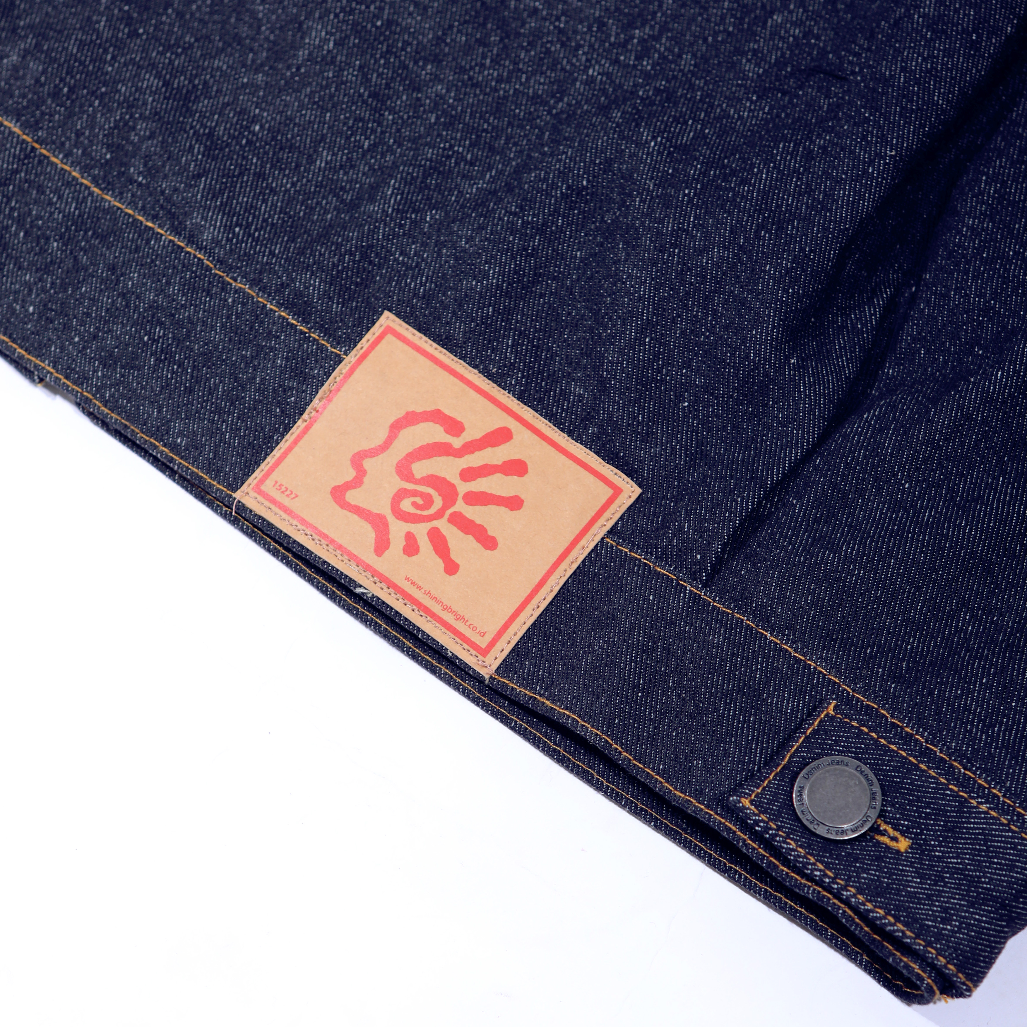 Shining Bright Pillar Trucker Denim Jacket - Blue