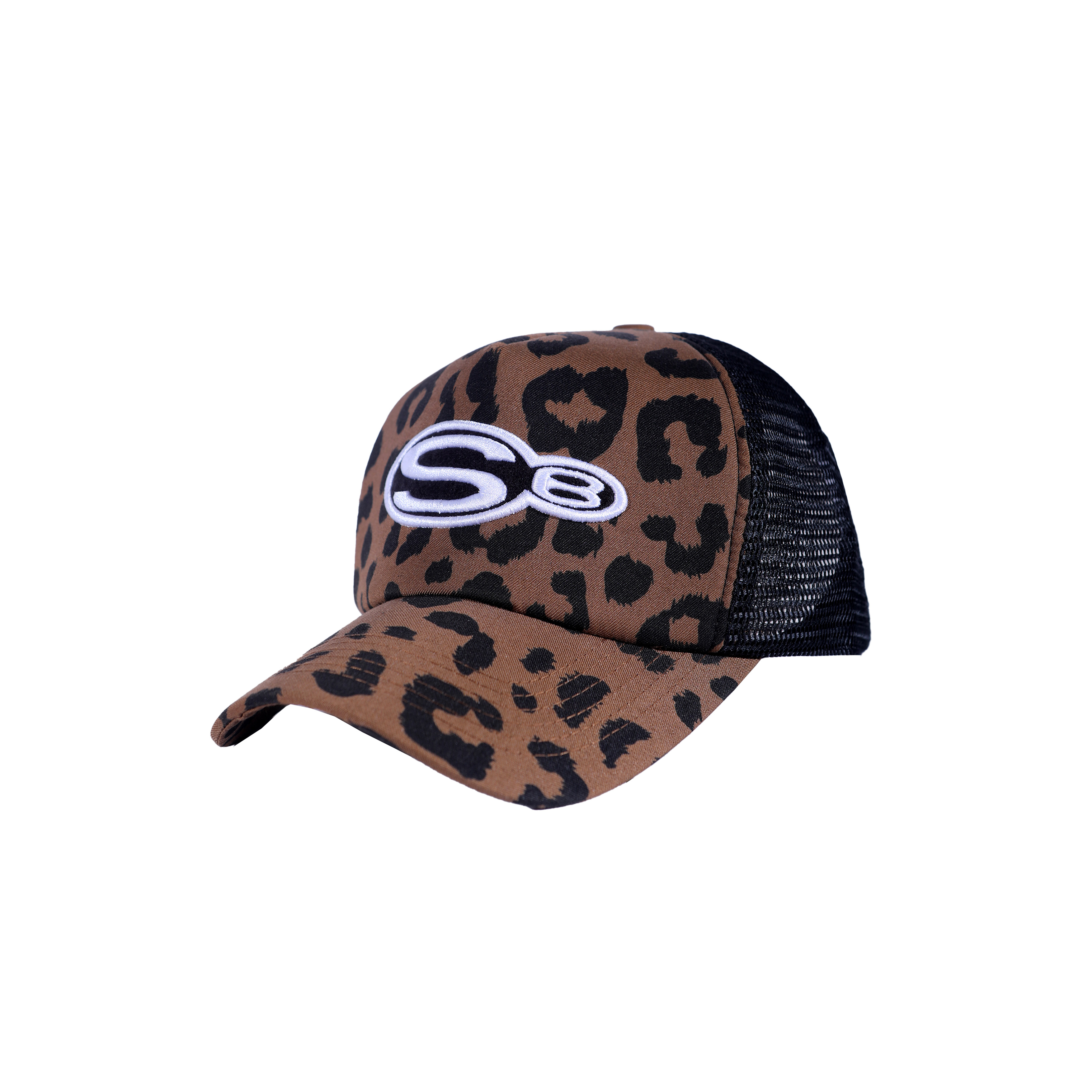 Shining Bright Leopard Trucker Cap - Brown