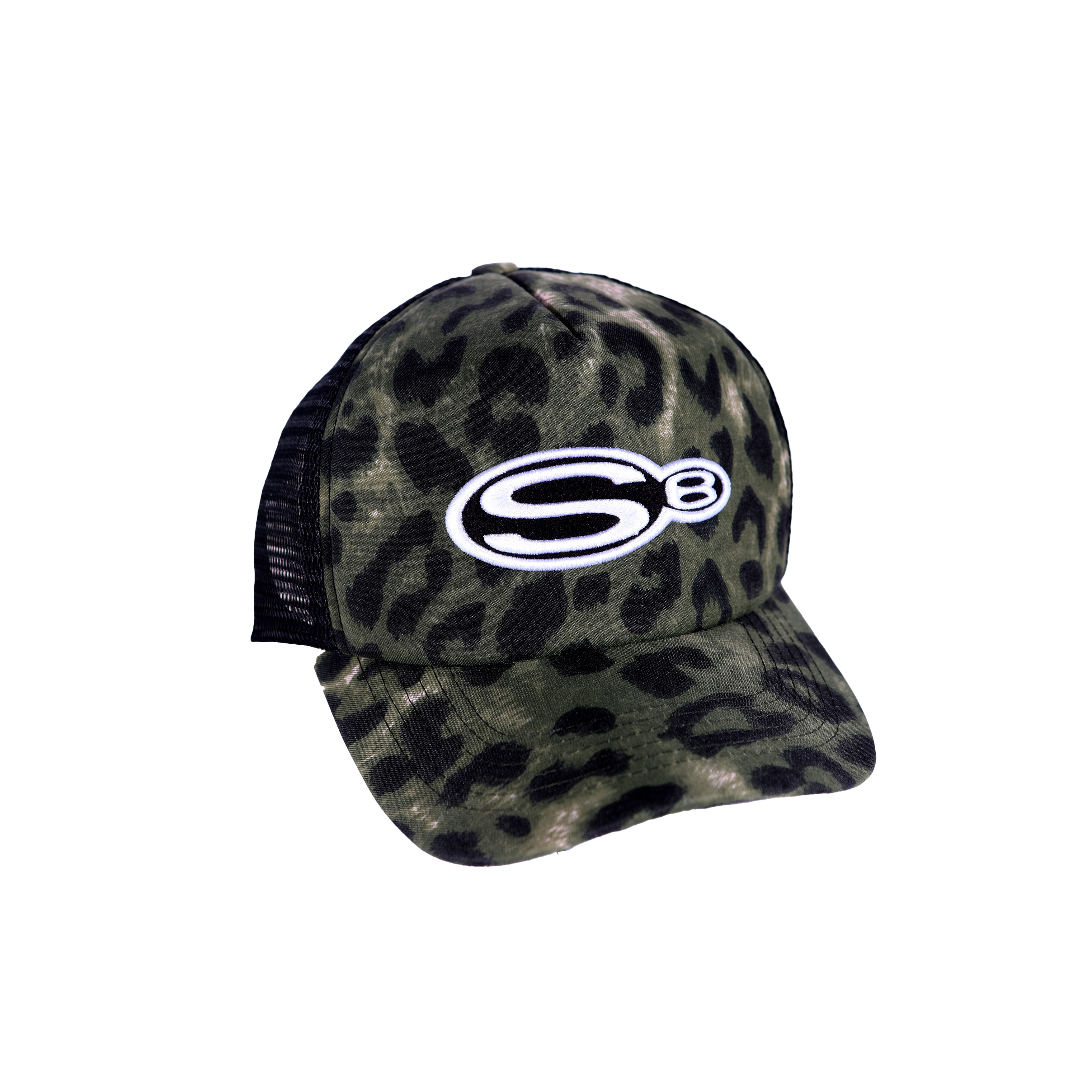 Shining Bright Leopard Trucker Cap - Green