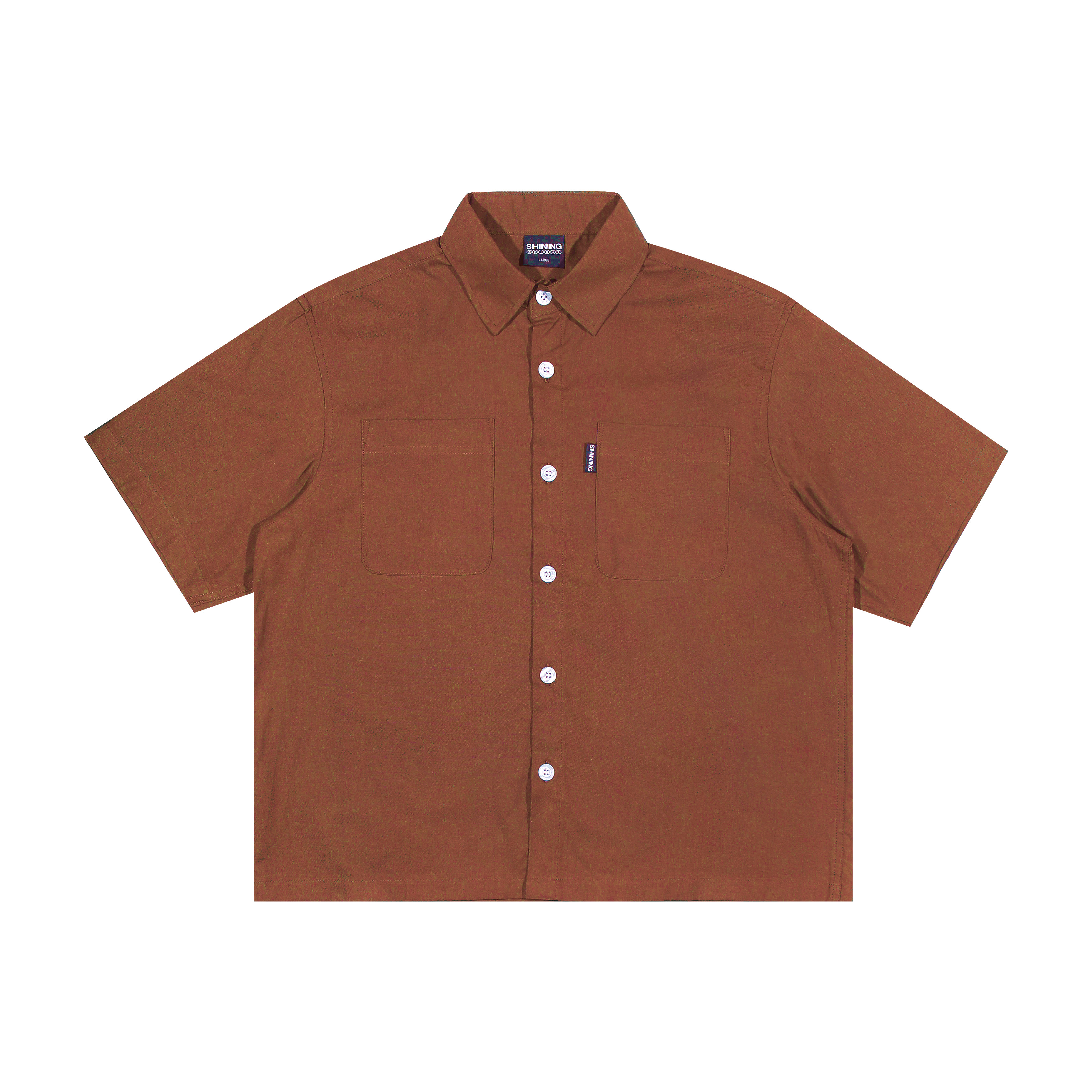 Shining Bright Luze Collar Shirt - Dark Brown