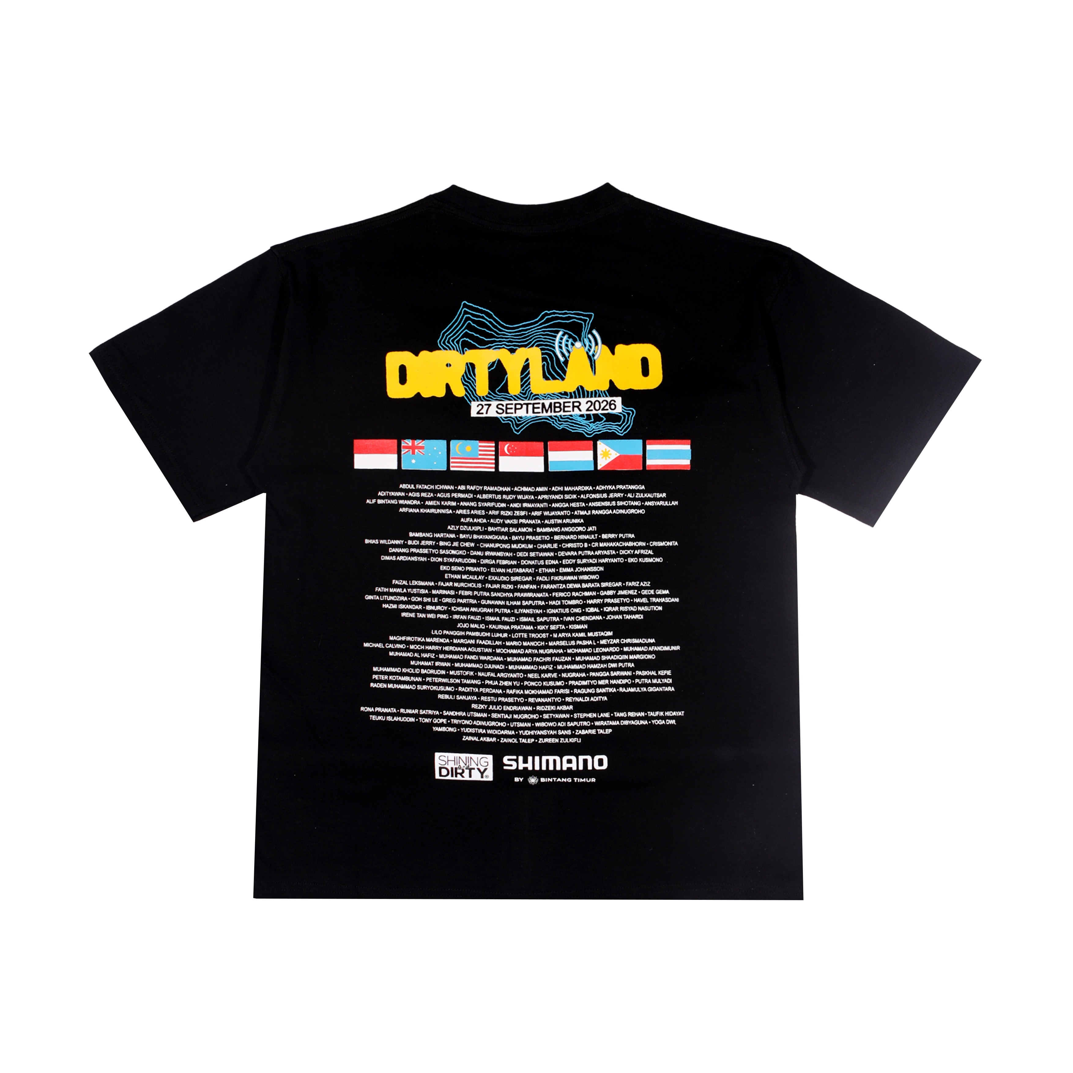 Shining Bright X Dirty Land Line Up Tshirt - Black