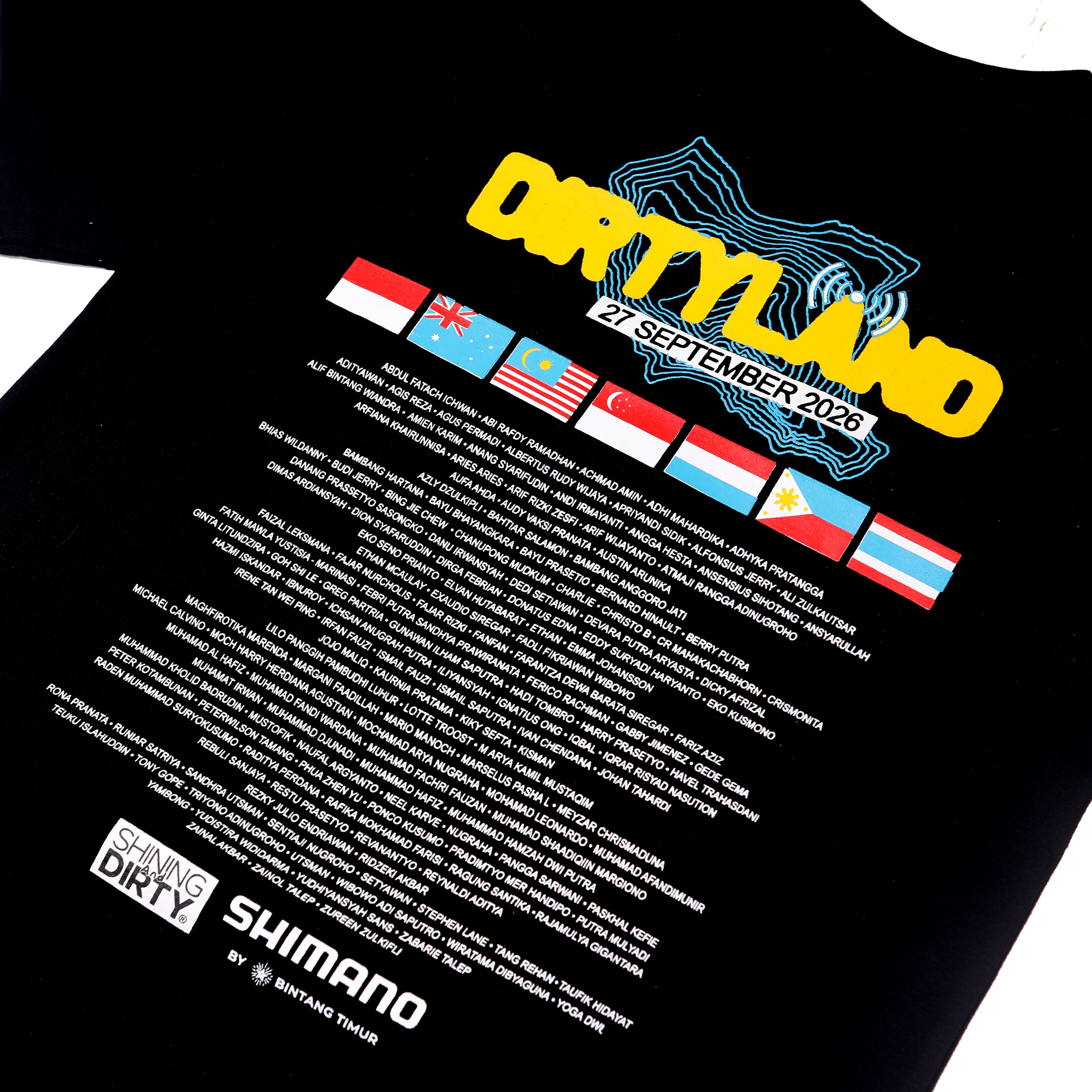 Shining Bright X Dirty Land Line Up Tshirt - Black