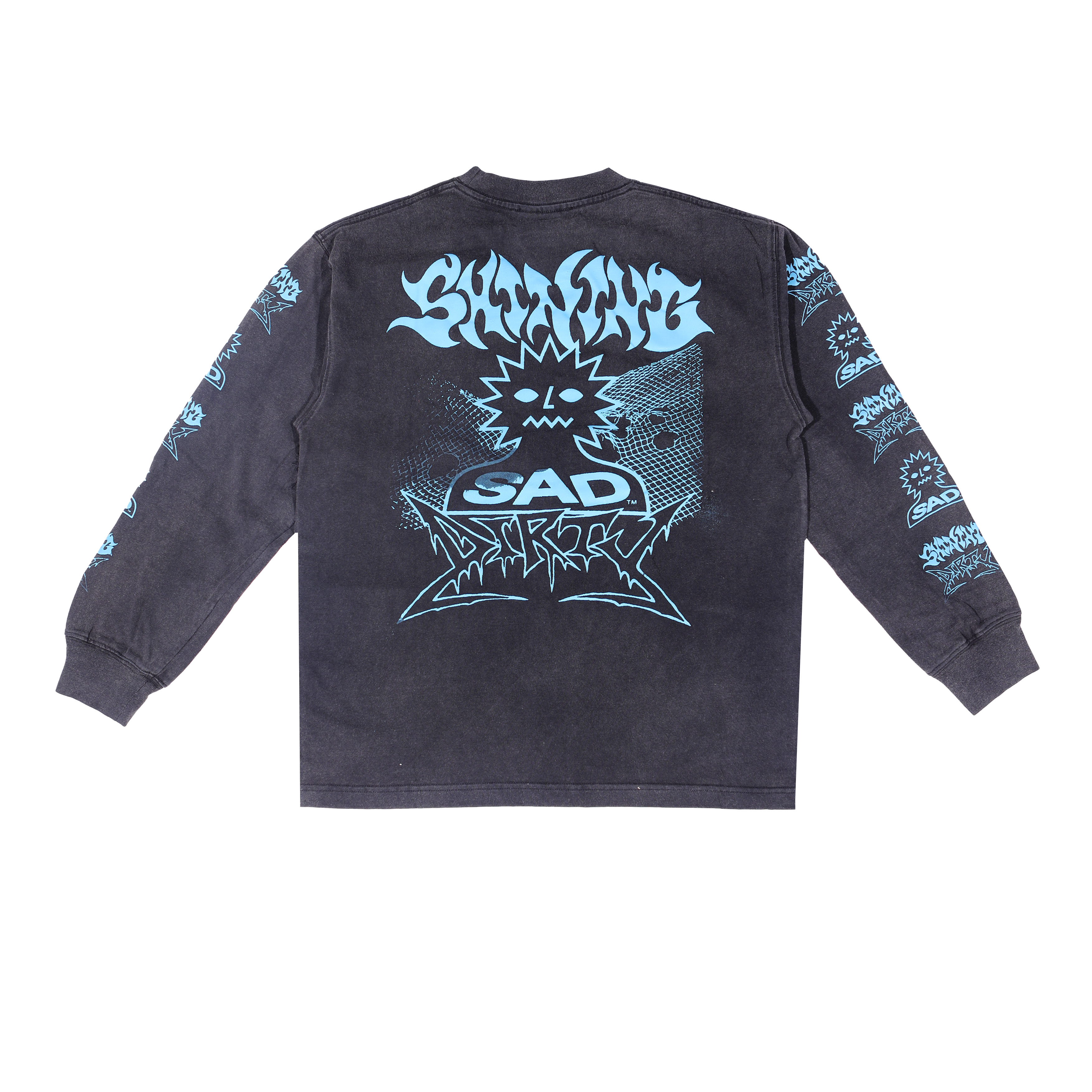 Shining Bright X Dirty Land Washed LS Tshirt - Black