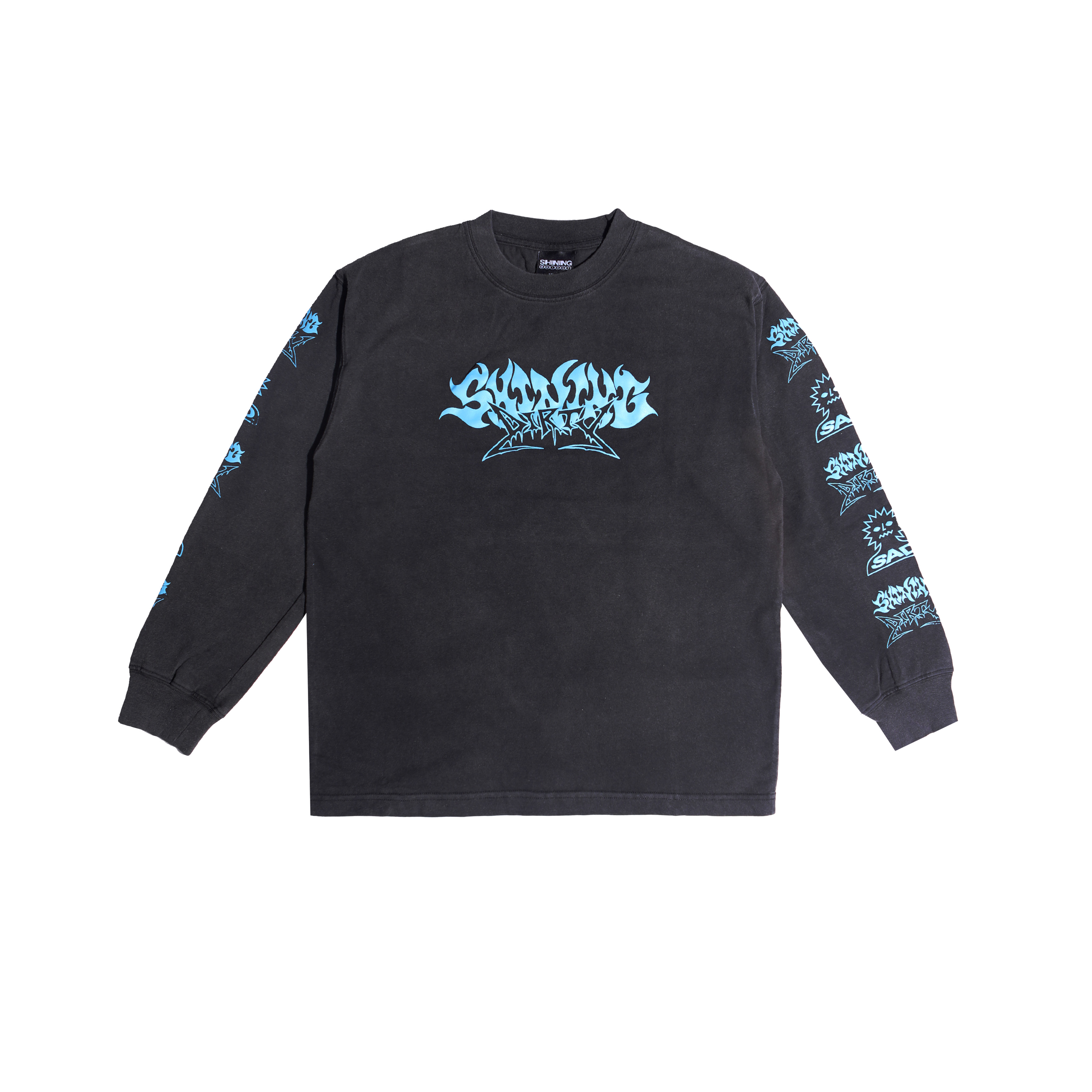 Shining Bright X Dirty Land Washed LS Tshirt - Black