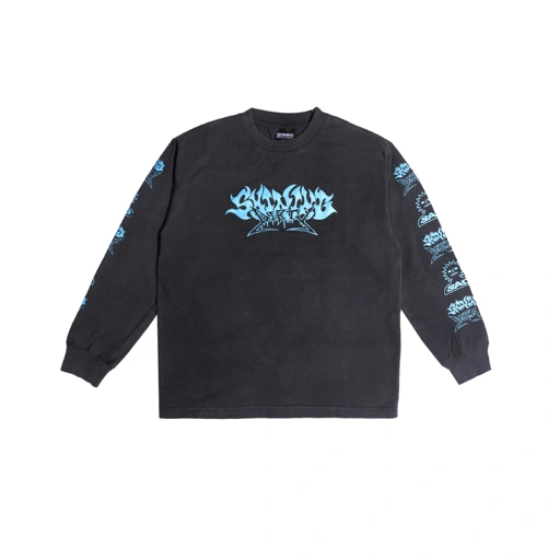 Shining Bright X Dirty Land Washed LS Tshirt - Black