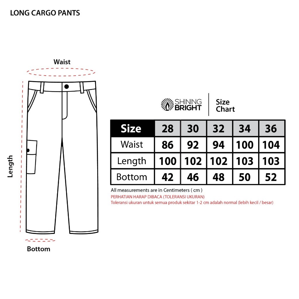 Shining Bright Wave Long Cargo Pants - Mocca