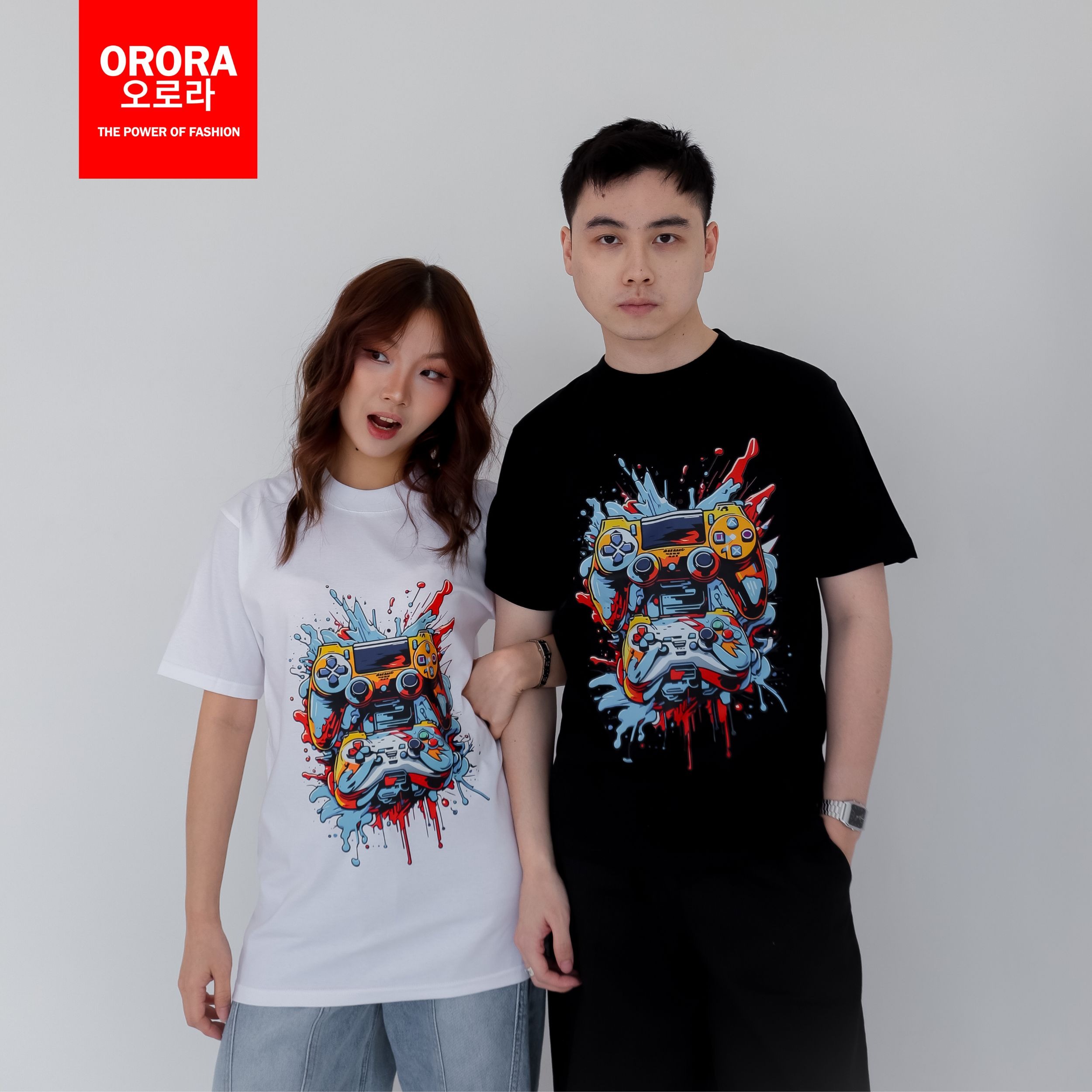 Orora Kaos Pria Dewasa Stik Gaming Gamers - T-shirt Unisex Baju Lengan Pendek Atasan ORGM 01