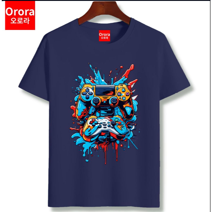 Orora Kaos Pria Dewasa Stik Gaming Gamers - T-shirt Unisex Baju Lengan Pendek Atasan ORGM 01