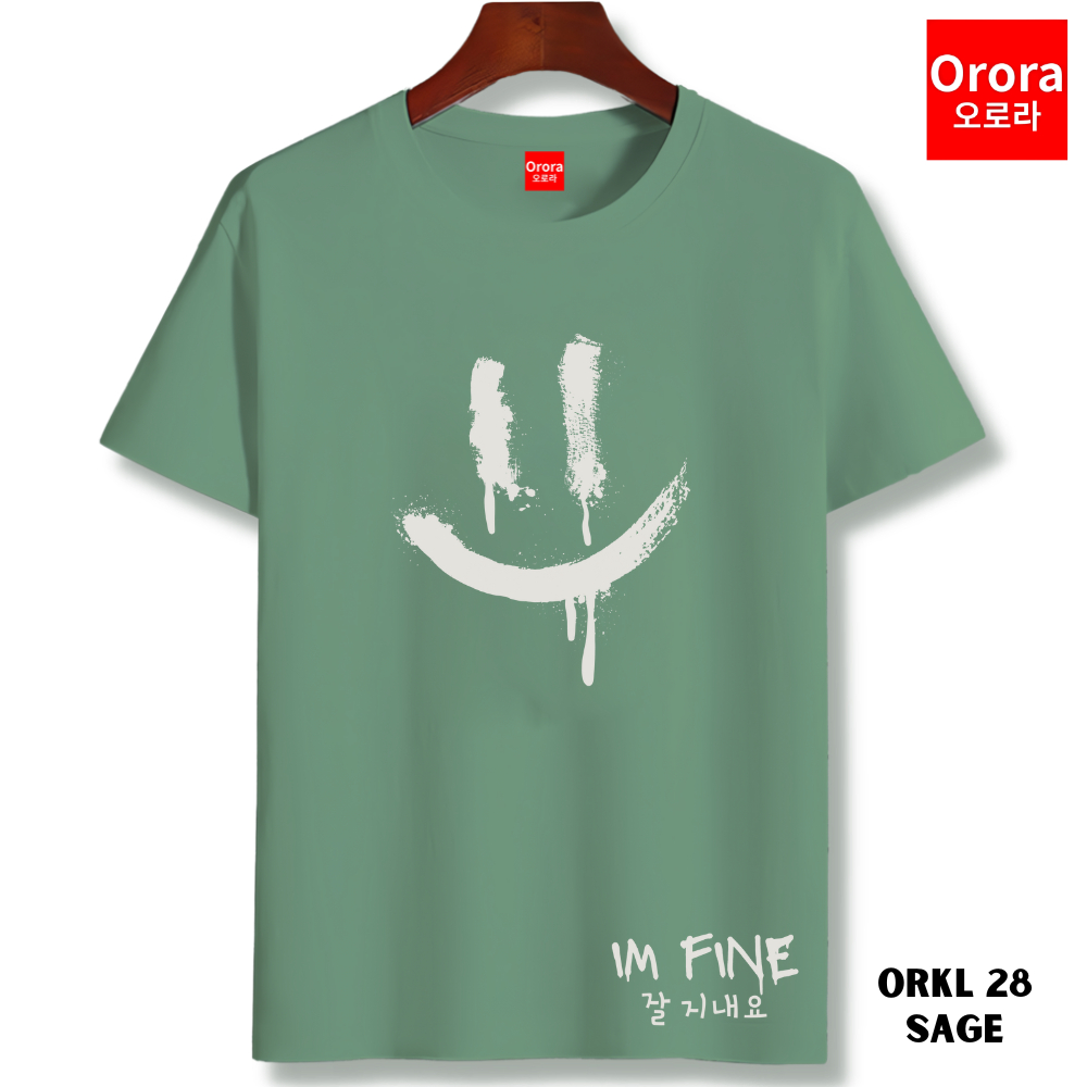 Orora Kaos Pria Lengan Pendek Korea Im Fine - T-shirt Unisex Baju Sablon High Quality ORKL 28