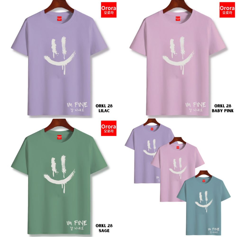 Orora Kaos Pria Lengan Pendek Korea Im Fine - T-shirt Unisex Baju Sablon High Quality ORKL 28