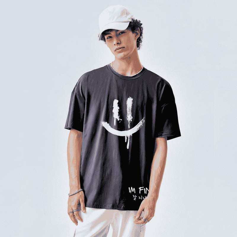 Orora Kaos Pria Lengan Pendek Korea Im Fine - T-shirt Unisex Baju Sablon High Quality ORKL 28