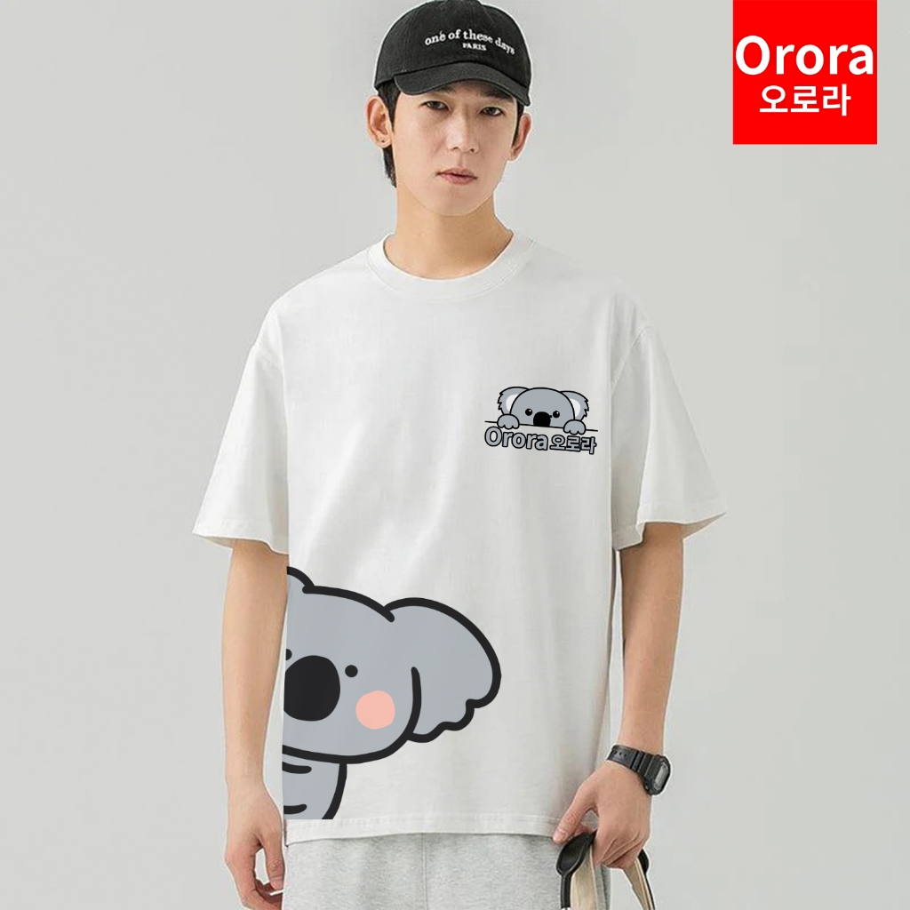 ORORA Kaos Oversize Distro Premium 3D Korean CUTE KOALA 3 Dimensi - OV NORK 1