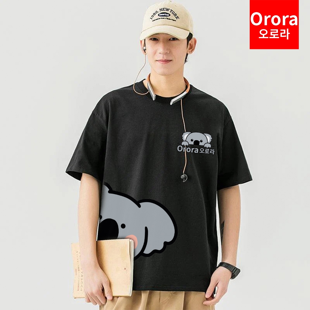 ORORA Kaos Oversize Distro Premium 3D Korean CUTE KOALA 3 Dimensi - OV NORK 1