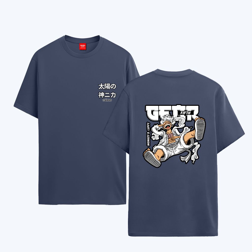 Orora Kaos Distro Luffy Gear Five - T-shirt Unisex Baju Lengan Pendek Atasan Sablon ORLG 01