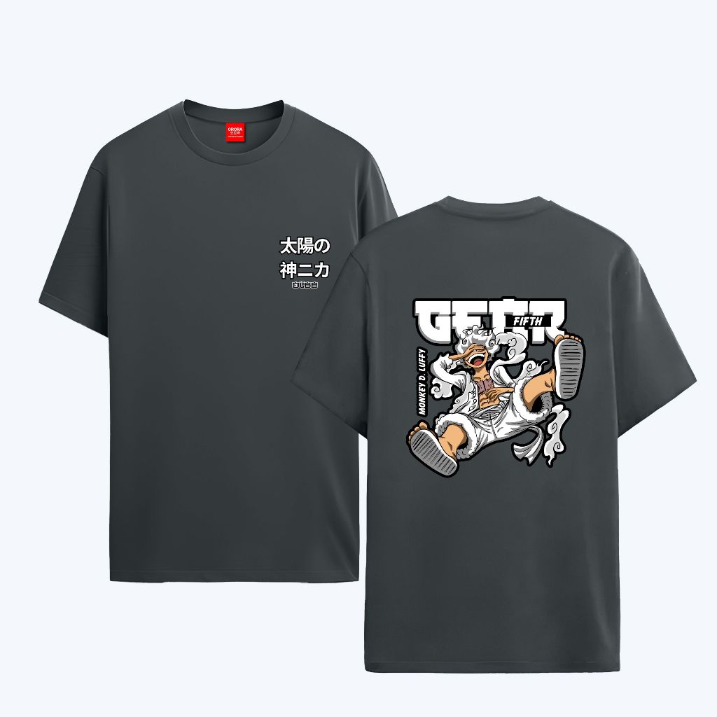 Orora Kaos Distro Luffy Gear Five - T-shirt Unisex Baju Lengan Pendek Atasan Sablon ORLG 01