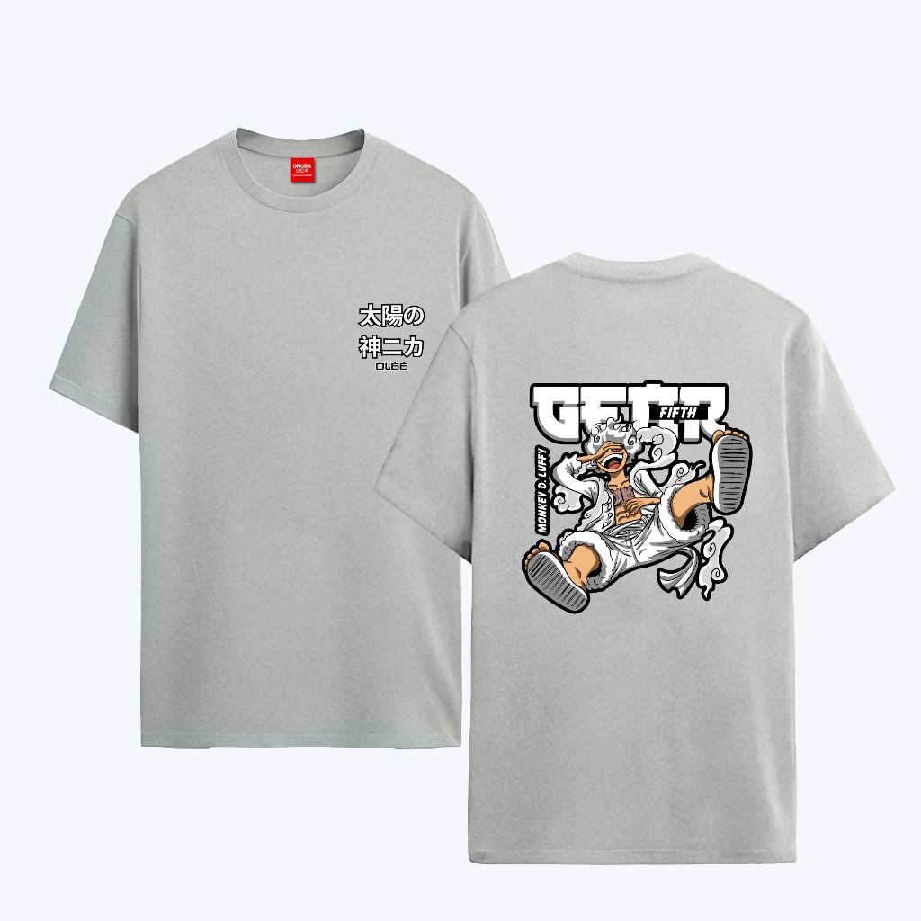 Orora Kaos Distro Luffy Gear Five - T-shirt Unisex Baju Lengan Pendek Atasan Sablon ORLG 01
