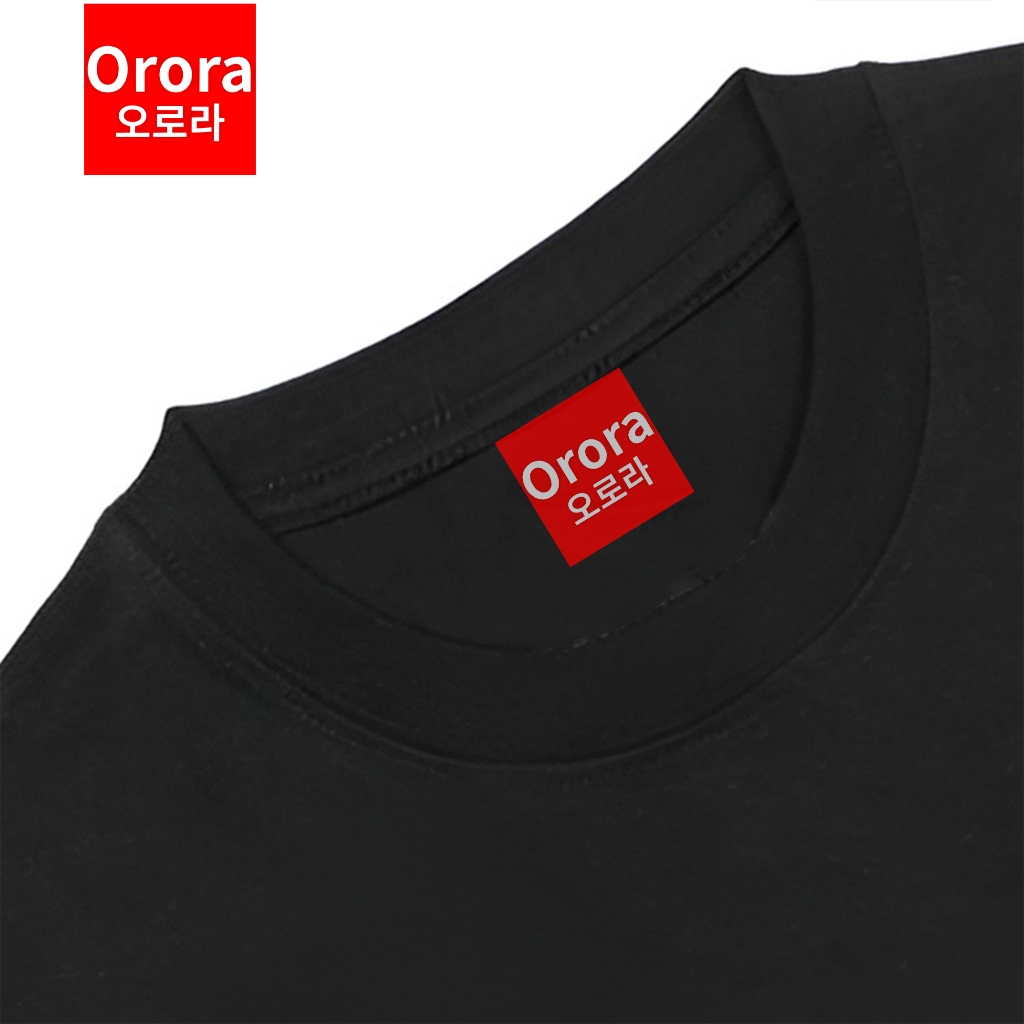 Orora Kaos Distro Korea Wanita Saranghae - Baju T-shirt Pria Wanita Love Finger Heart ORKL 11
