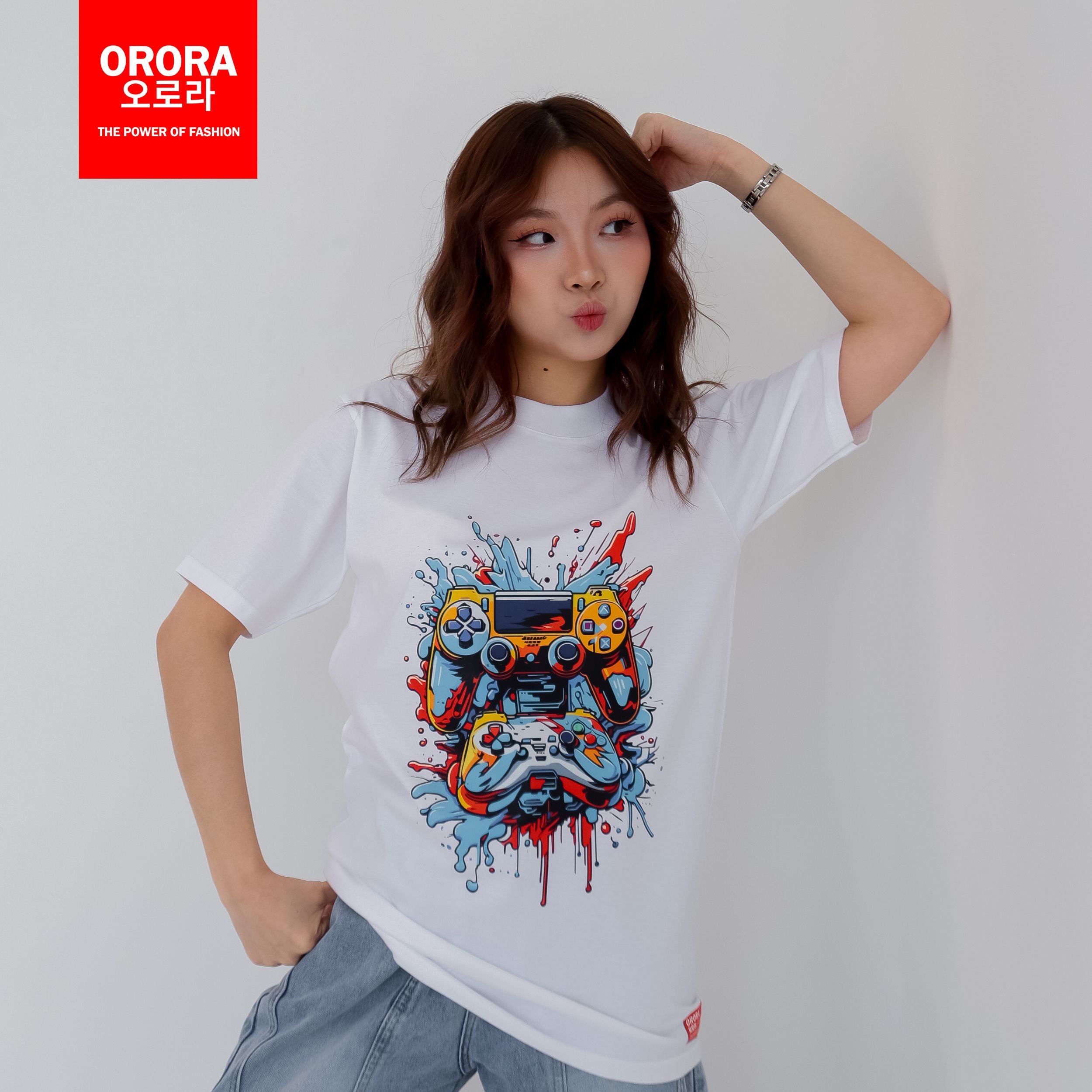 Orora Kaos Pria Dewasa Stik Gaming Gamers - T-shirt Unisex Baju Lengan Pendek Atasan ORGM 01