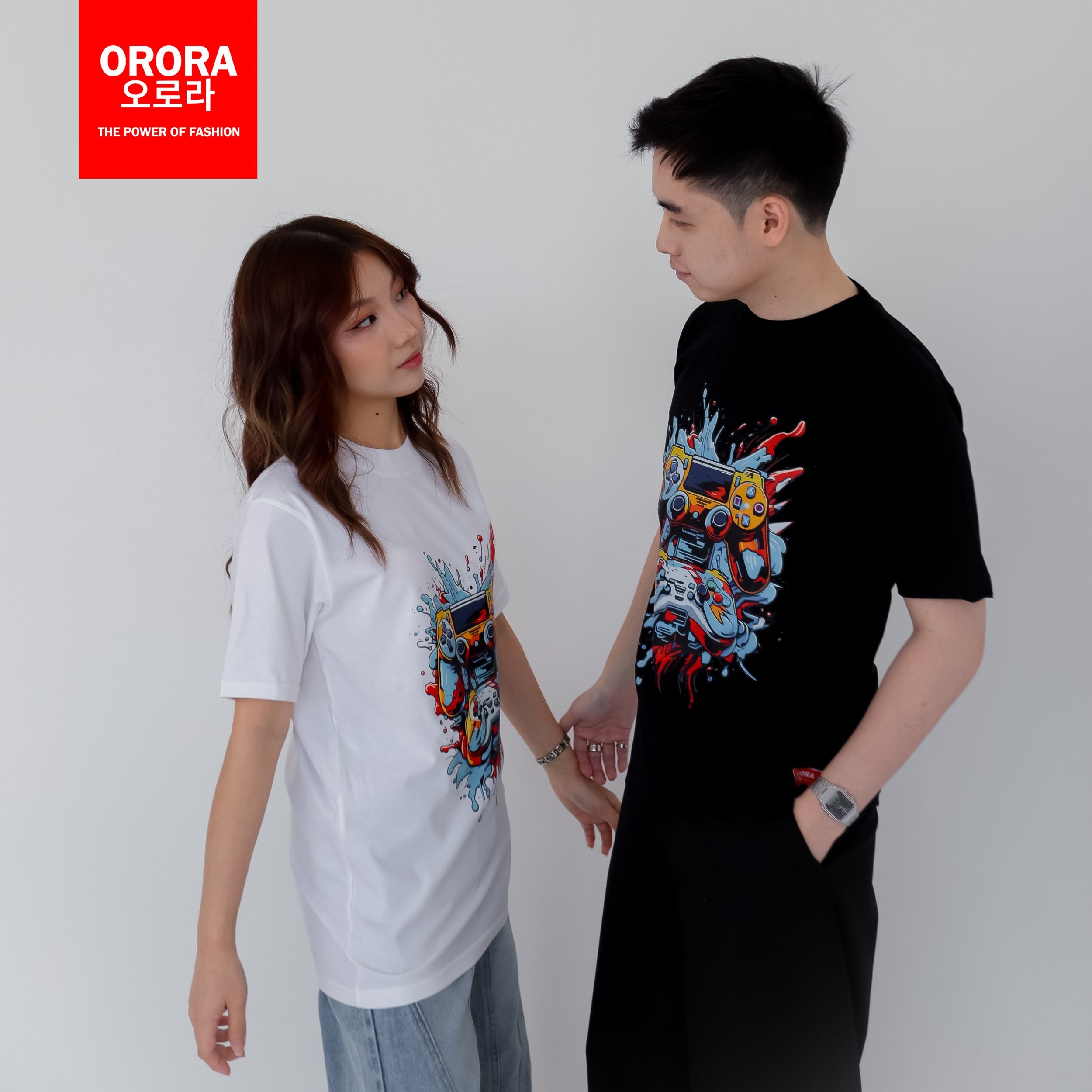 Orora Kaos Pria Dewasa Stik Gaming Gamers - T-shirt Unisex Baju Lengan Pendek Atasan ORGM 01
