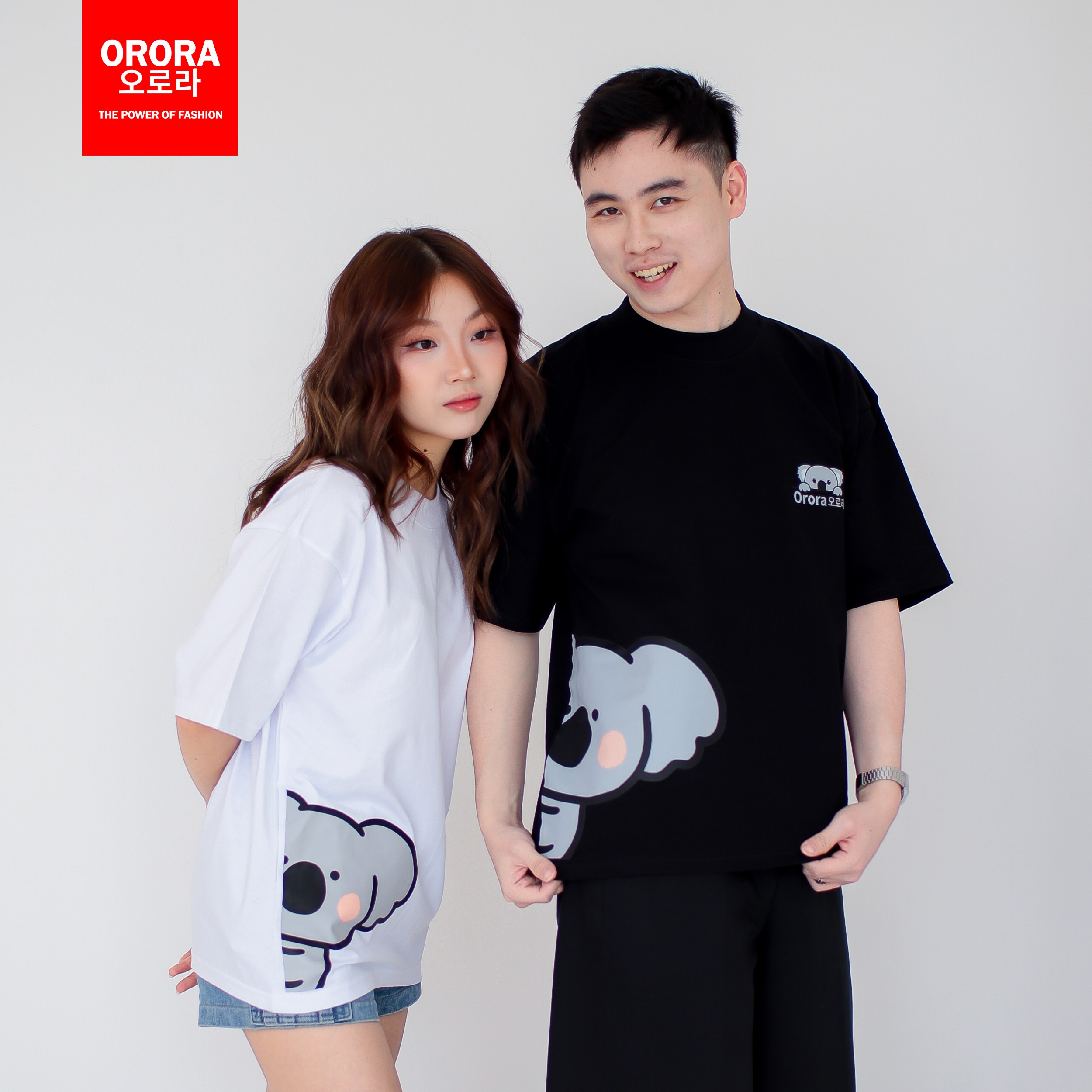 ORORA Kaos Oversize Distro Premium 3D Korean CUTE KOALA 3 Dimensi - OV NORK 1