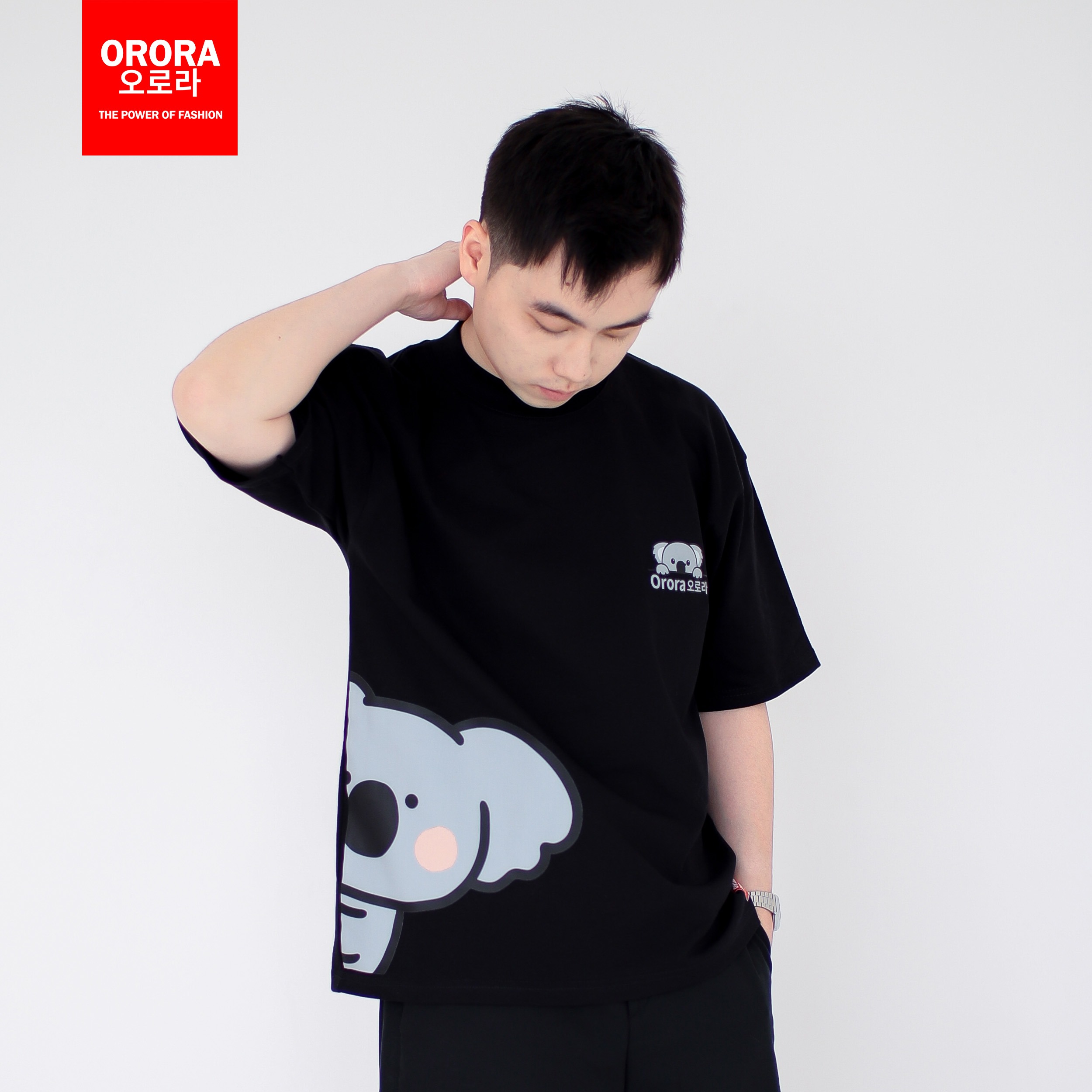 ORORA Kaos Oversize Distro Premium 3D Korean CUTE KOALA 3 Dimensi - OV NORK 1