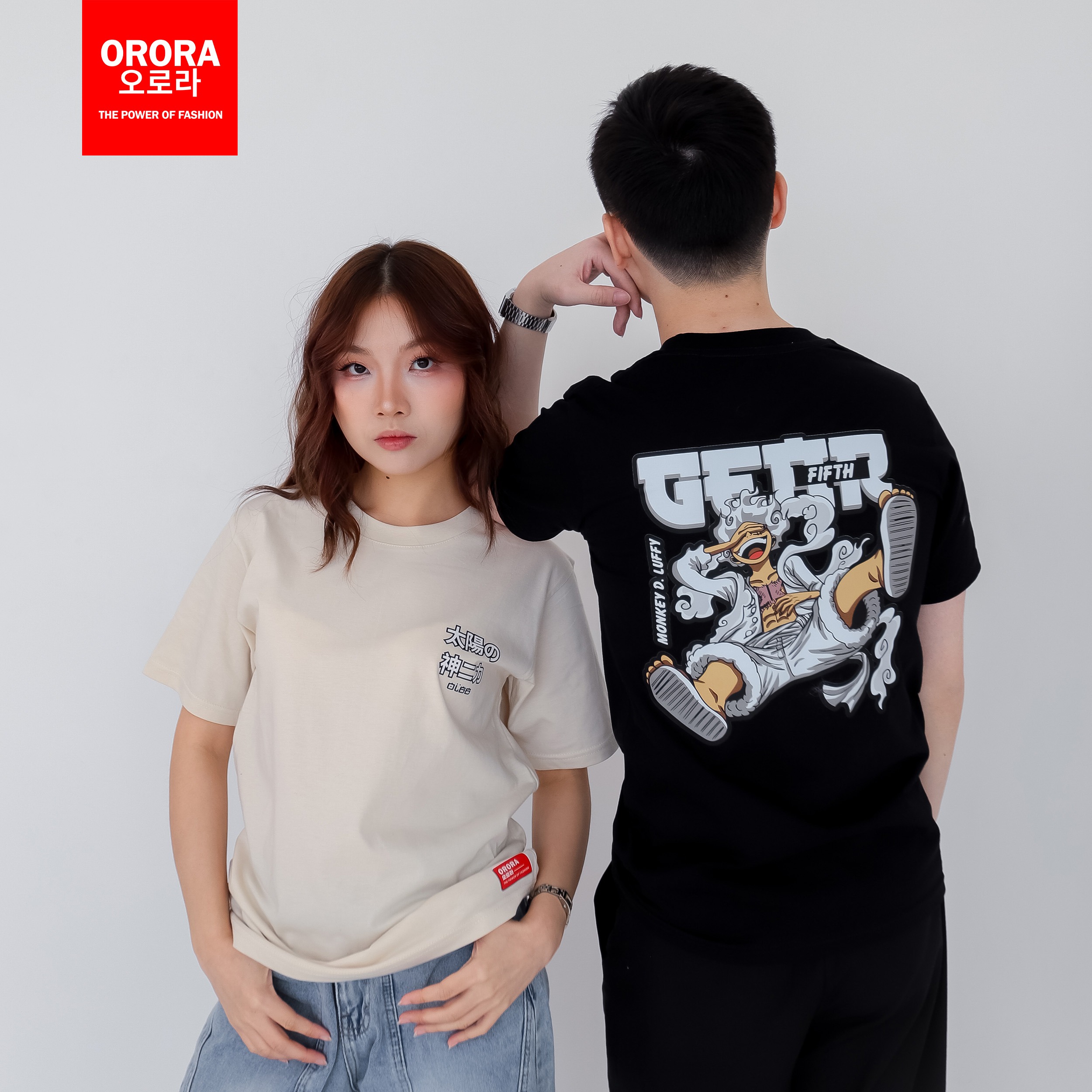 Orora Kaos Distro Luffy Gear Five - T-shirt Unisex Baju Lengan Pendek Atasan Sablon ORLG 01