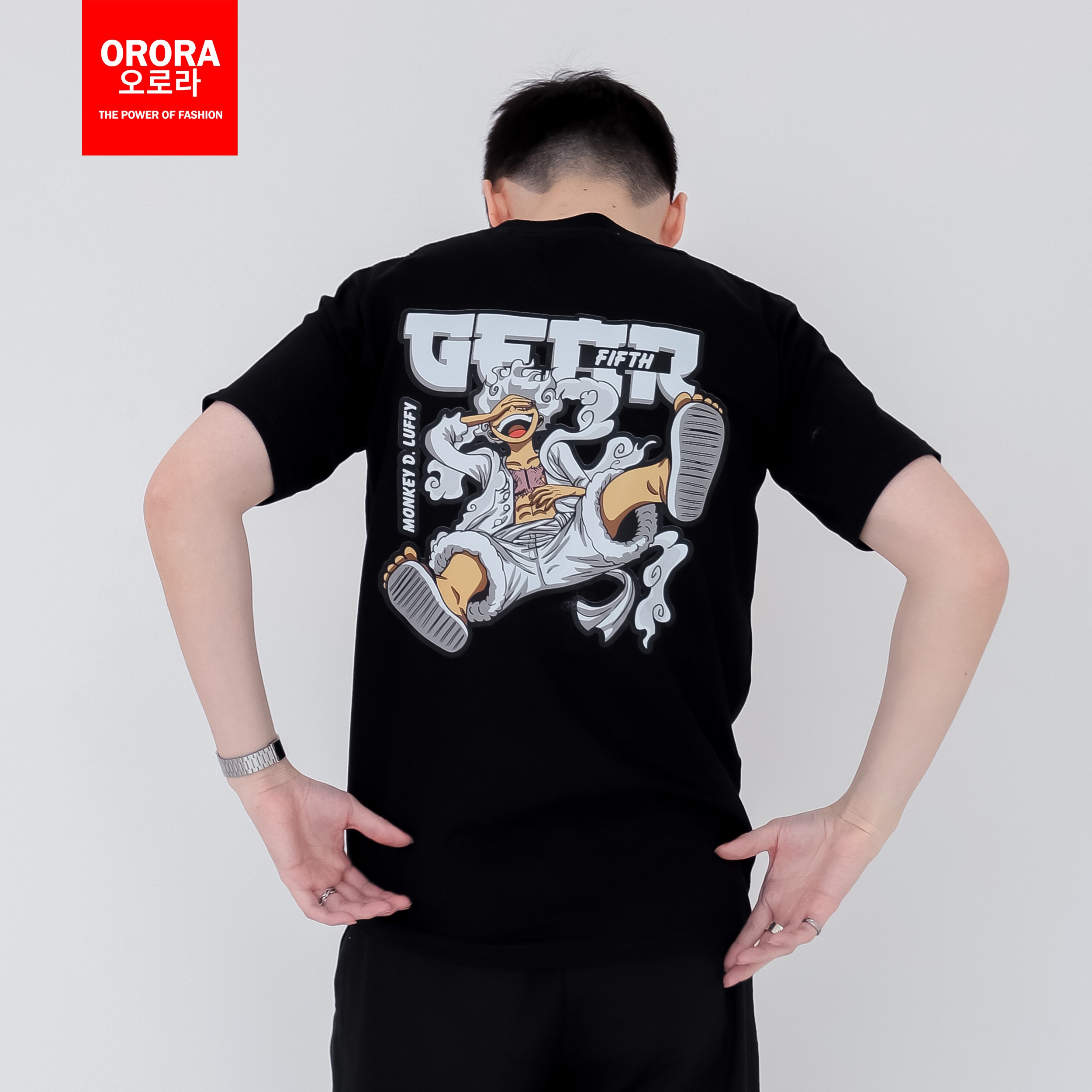 Orora Kaos Distro Luffy Gear Five - T-shirt Unisex Baju Lengan Pendek Atasan Sablon ORLG 01