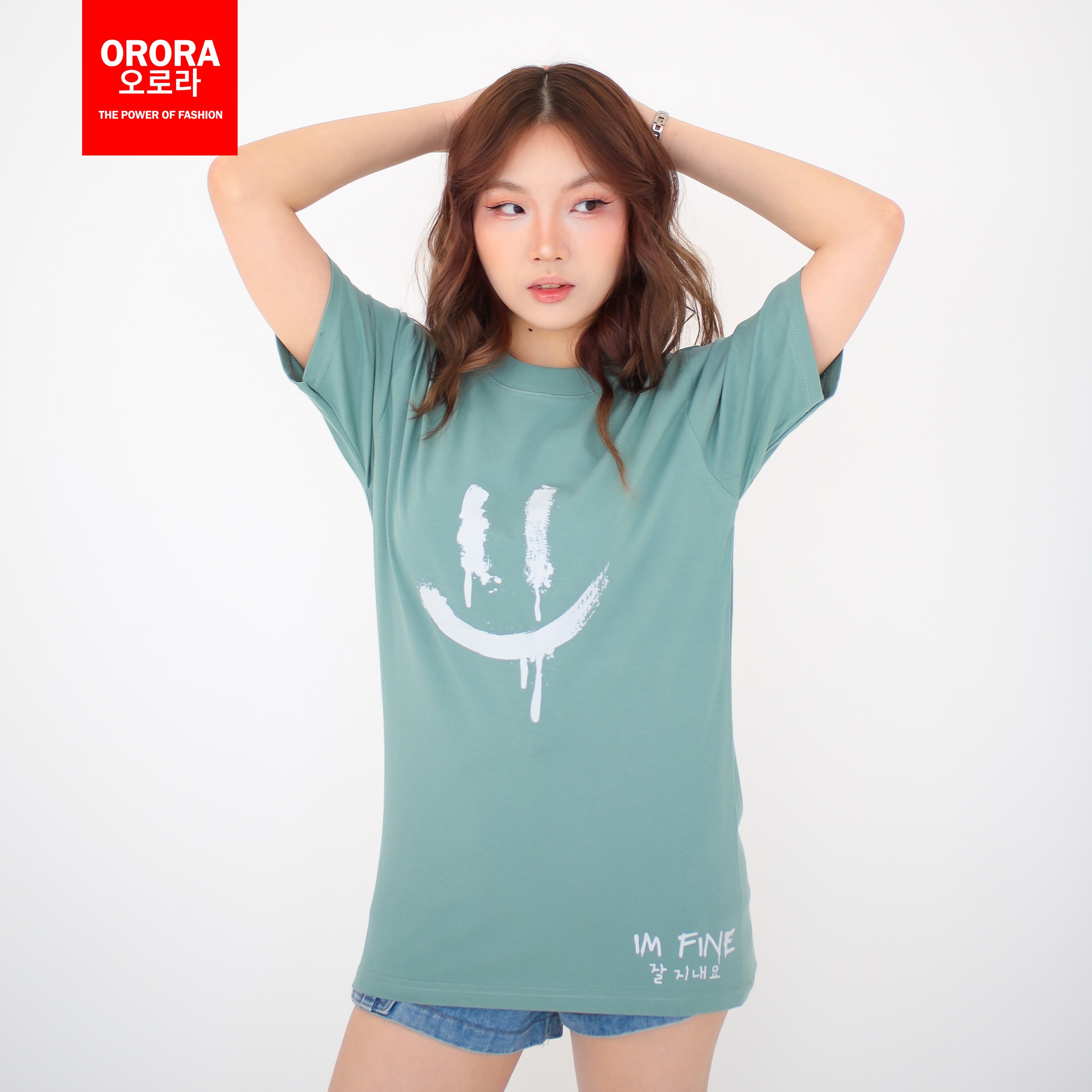 Orora Kaos Pria Lengan Pendek Korea Im Fine - T-shirt Unisex Baju Sablon High Quality ORKL 28