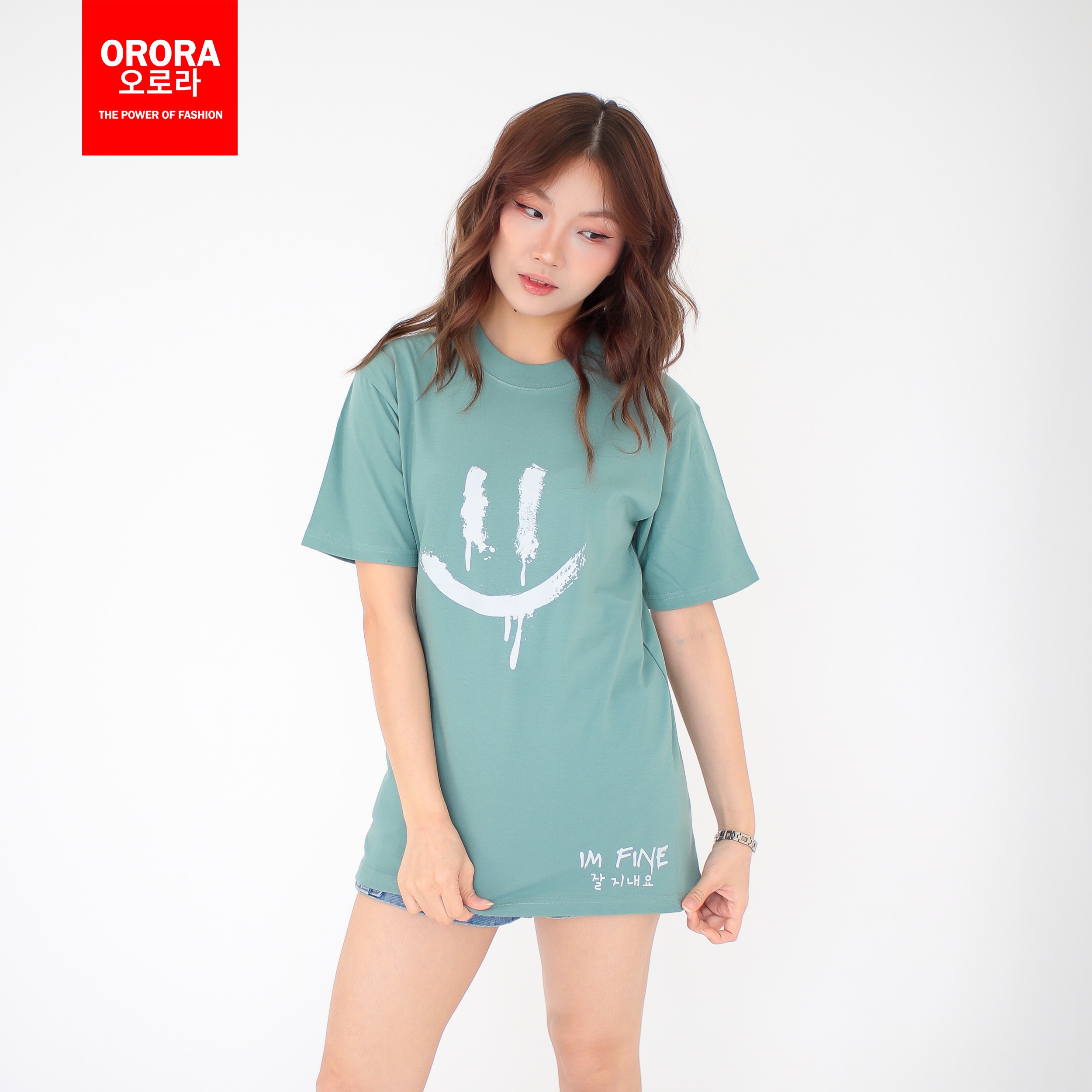 Orora Kaos Pria Lengan Pendek Korea Im Fine - T-shirt Unisex Baju Sablon High Quality ORKL 28