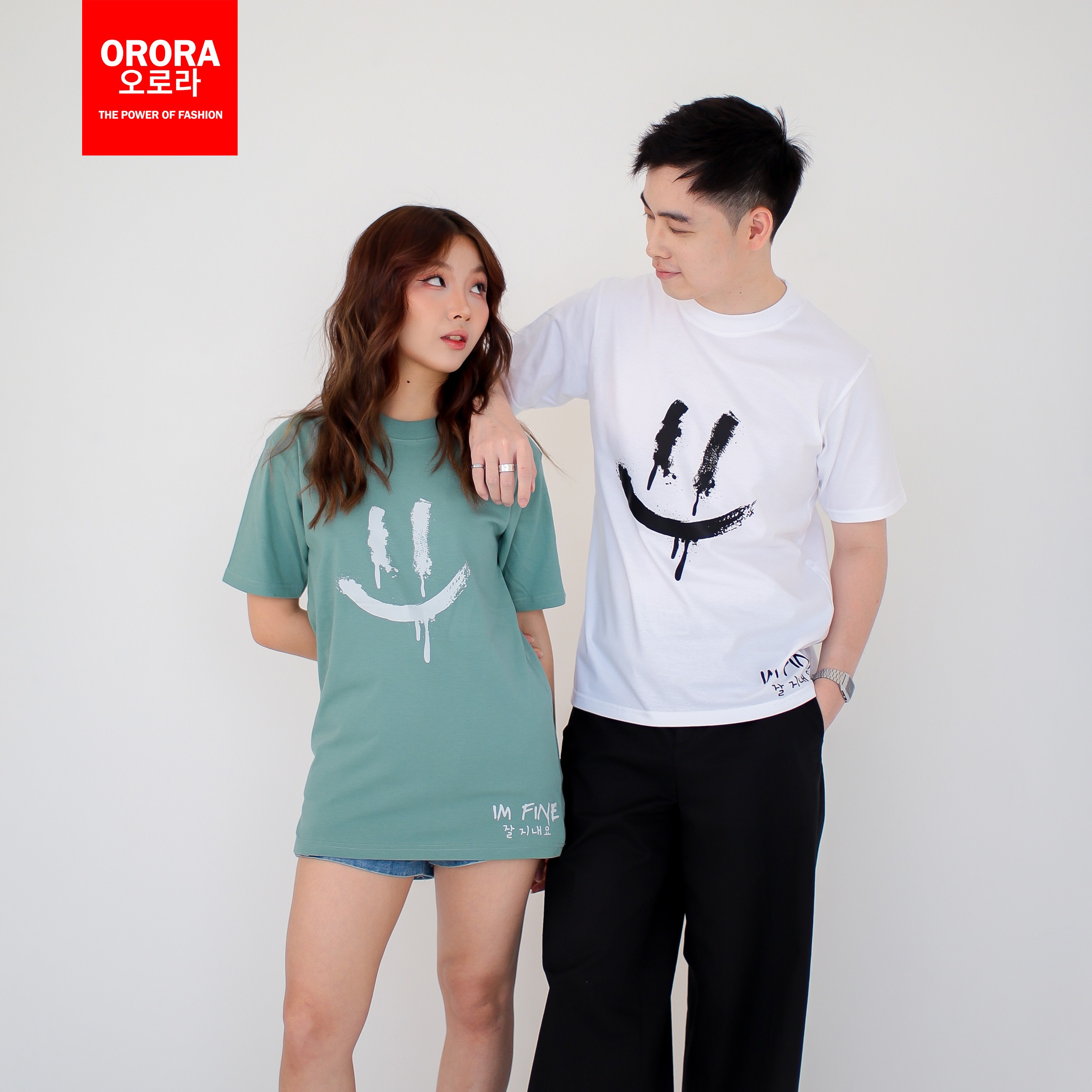 Orora Kaos Pria Lengan Pendek Korea Im Fine - T-shirt Unisex Baju Sablon High Quality ORKL 28