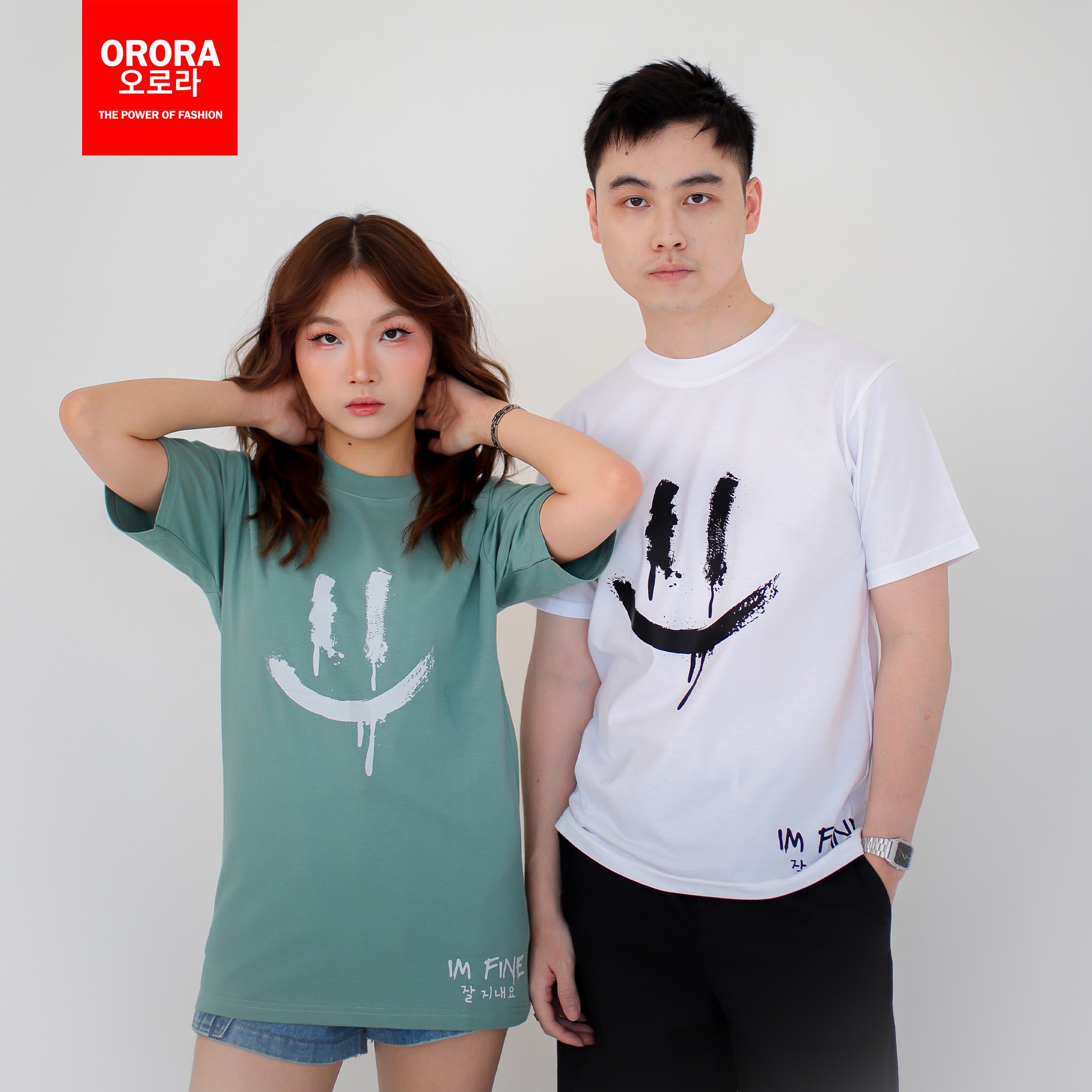 Orora Kaos Pria Lengan Pendek Korea Im Fine - T-shirt Unisex Baju Sablon High Quality ORKL 28