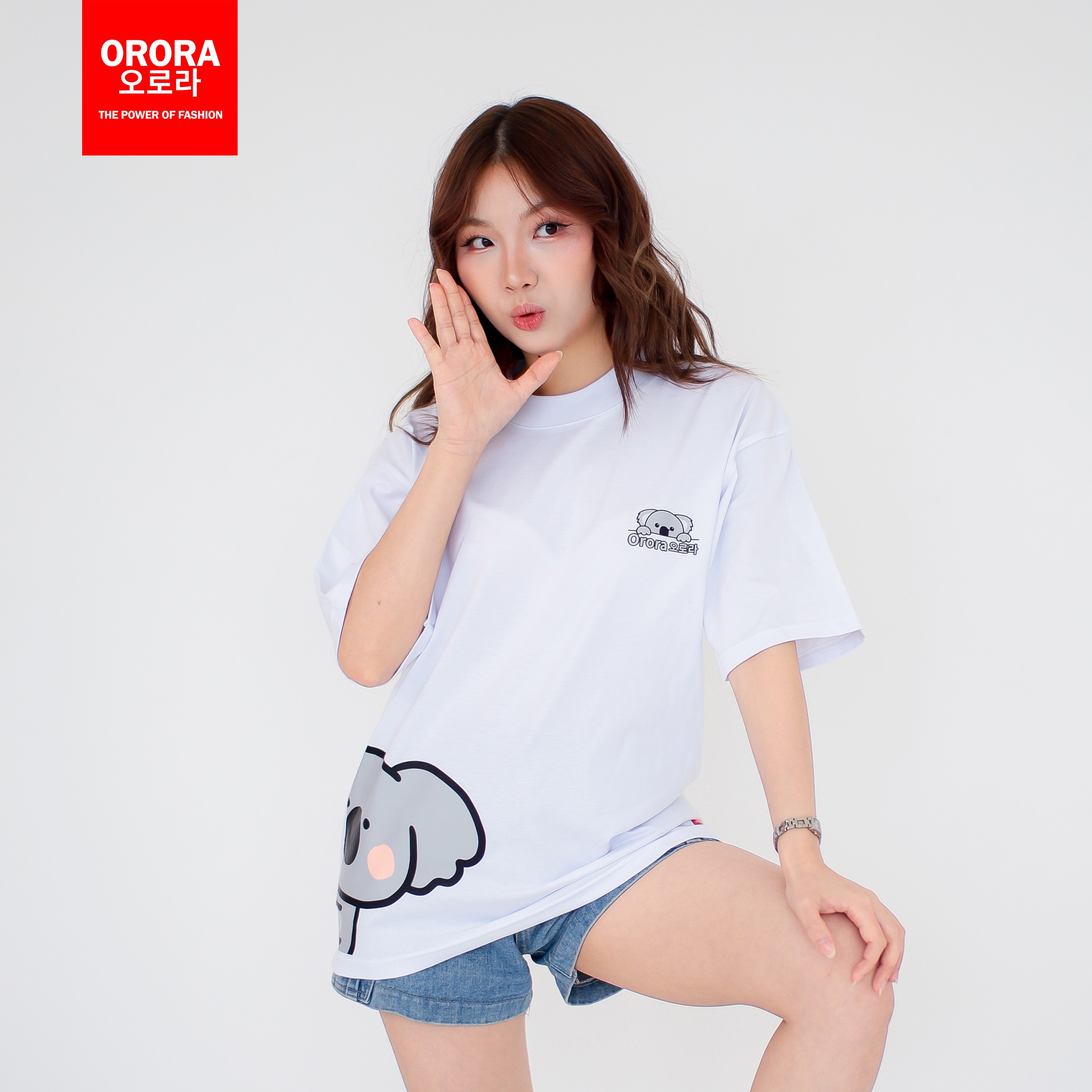 ORORA Kaos Oversize Distro Premium 3D Korean CUTE KOALA 3 Dimensi - OV NORK 1