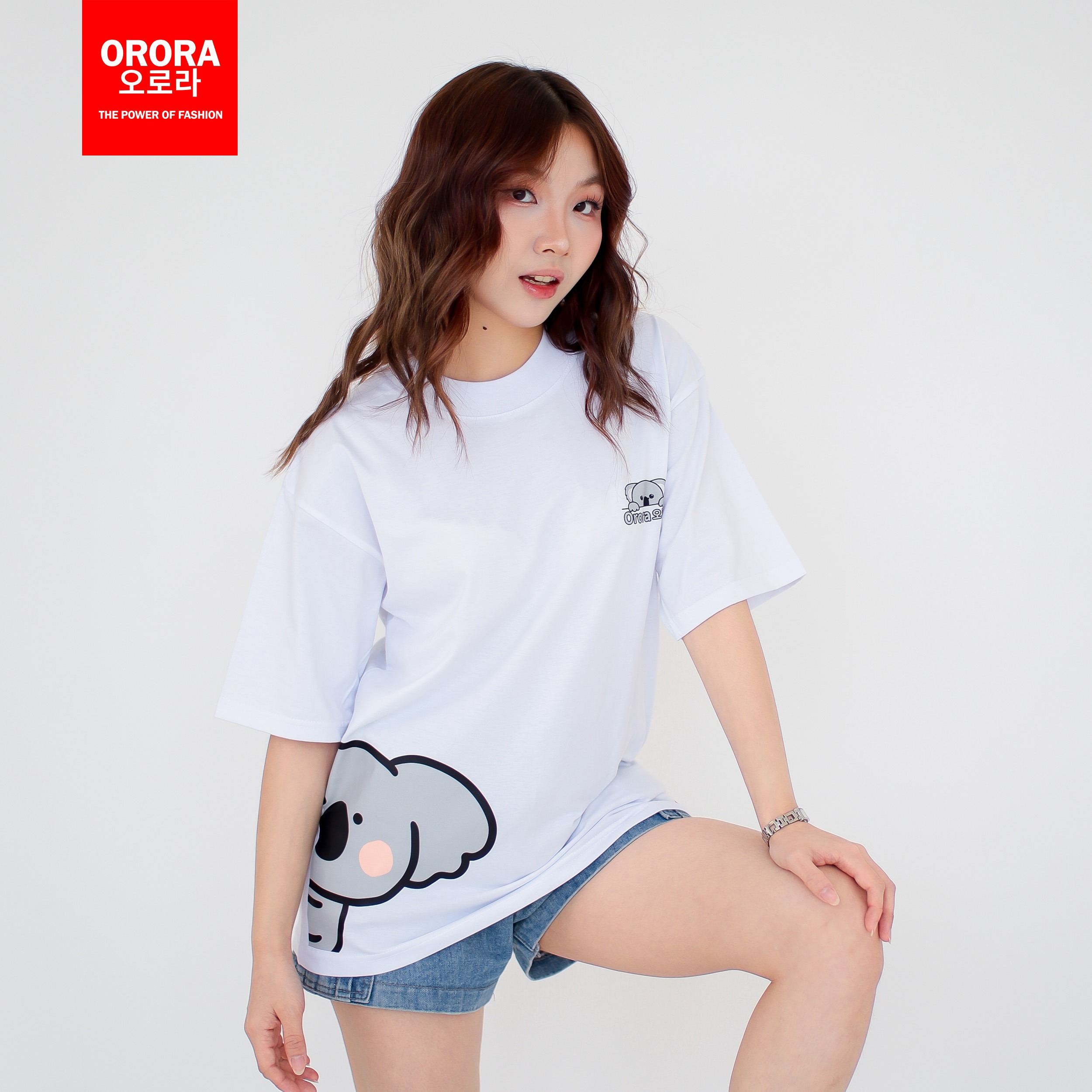ORORA Kaos Oversize Distro Premium 3D Korean CUTE KOALA 3 Dimensi - OV NORK 1
