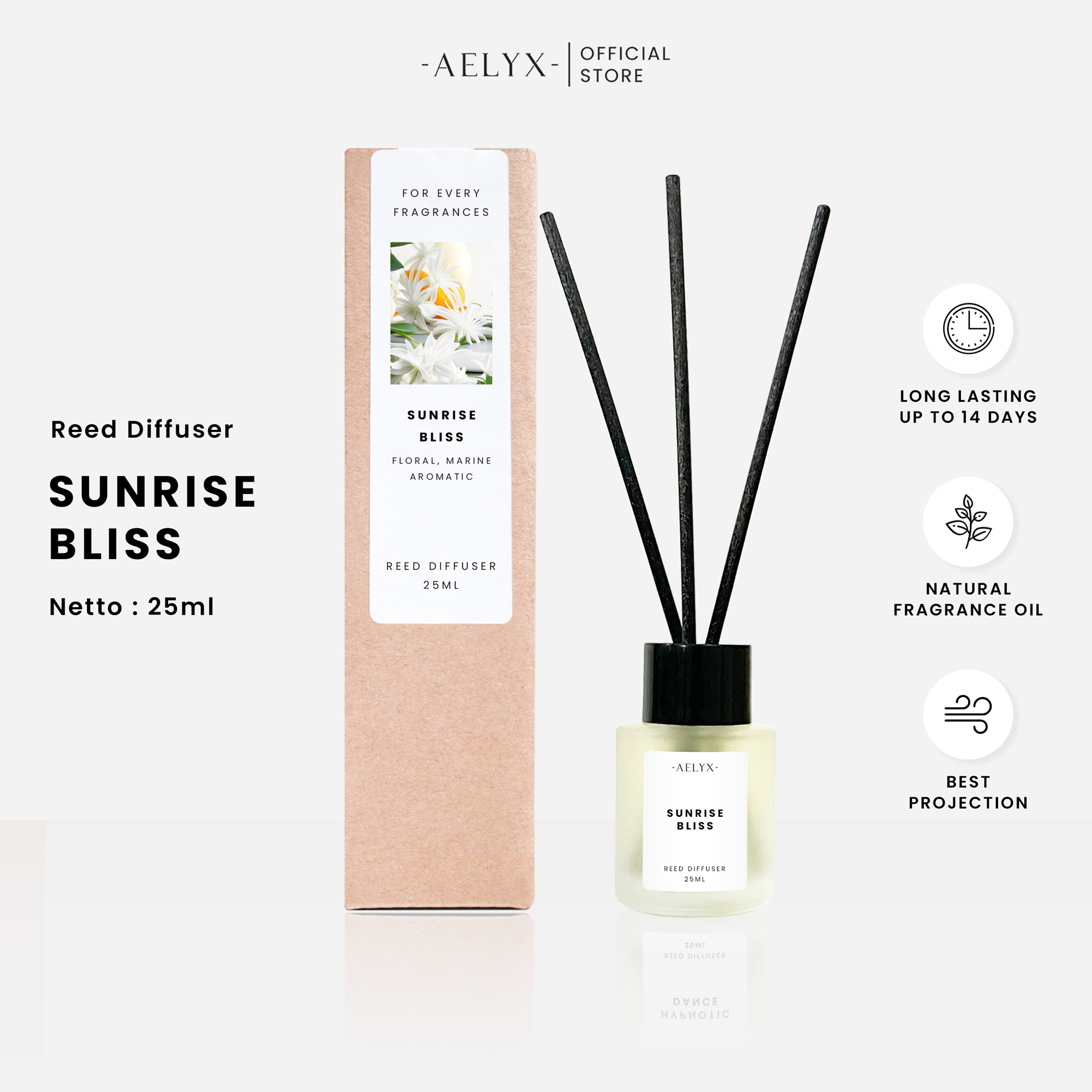 Aelyx Reed Diffuser Sunrise Bliss 25ml