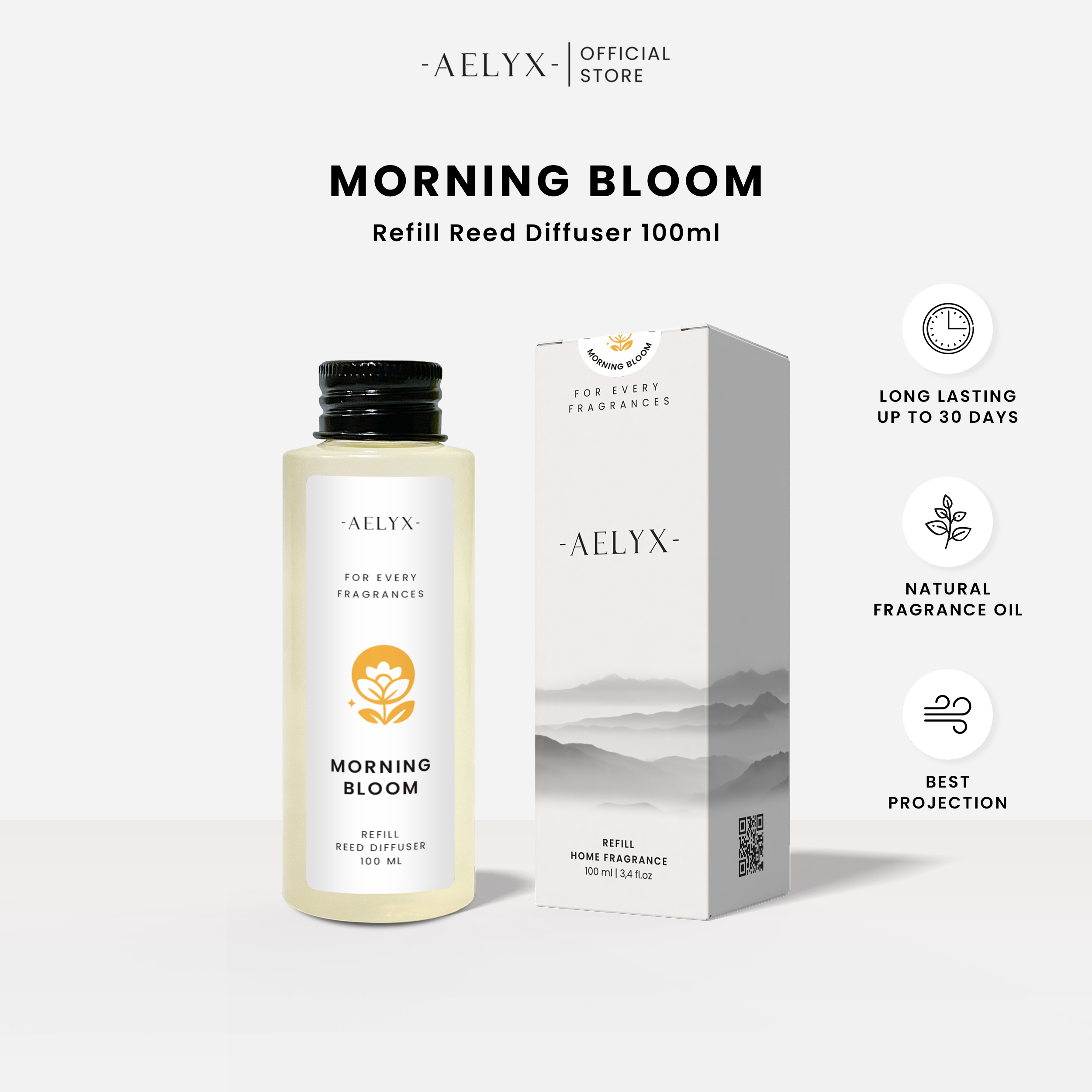 Aelyx Refill Reed Diffuser Morning Bloom 100ml