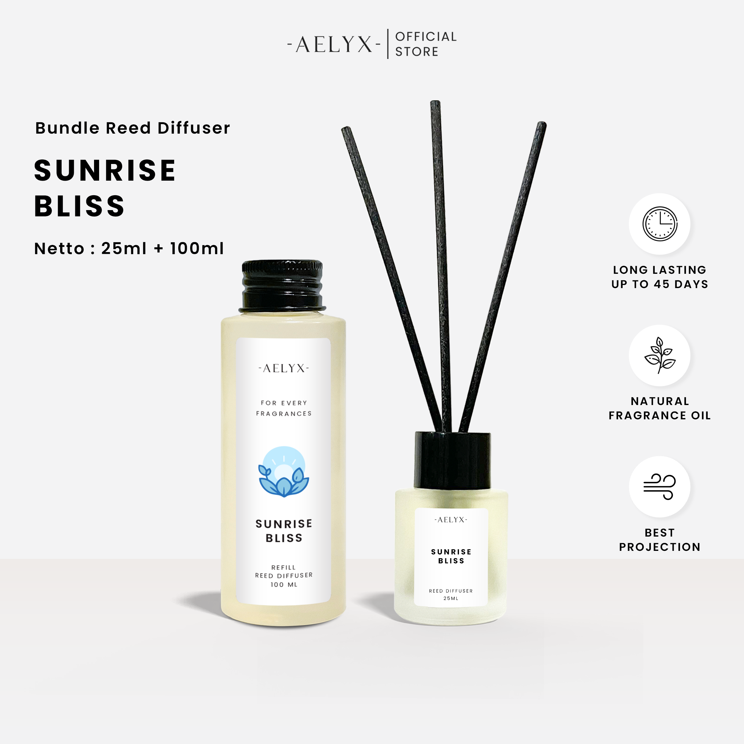 Aelyx Bundle Diffuser Sunrise Bliss 125ml