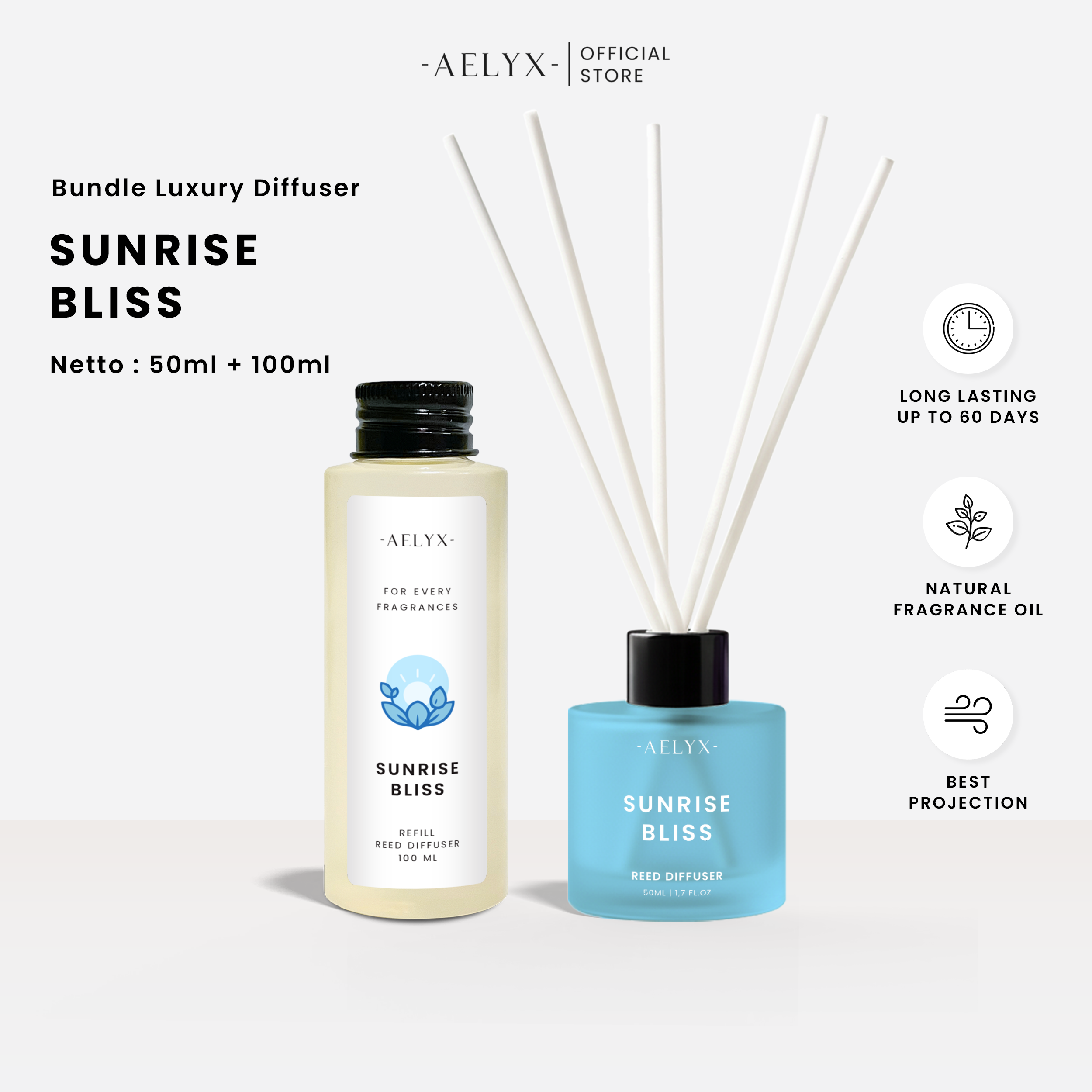 Aelyx Bundle Diffuser Sunrise Bliss 150ml