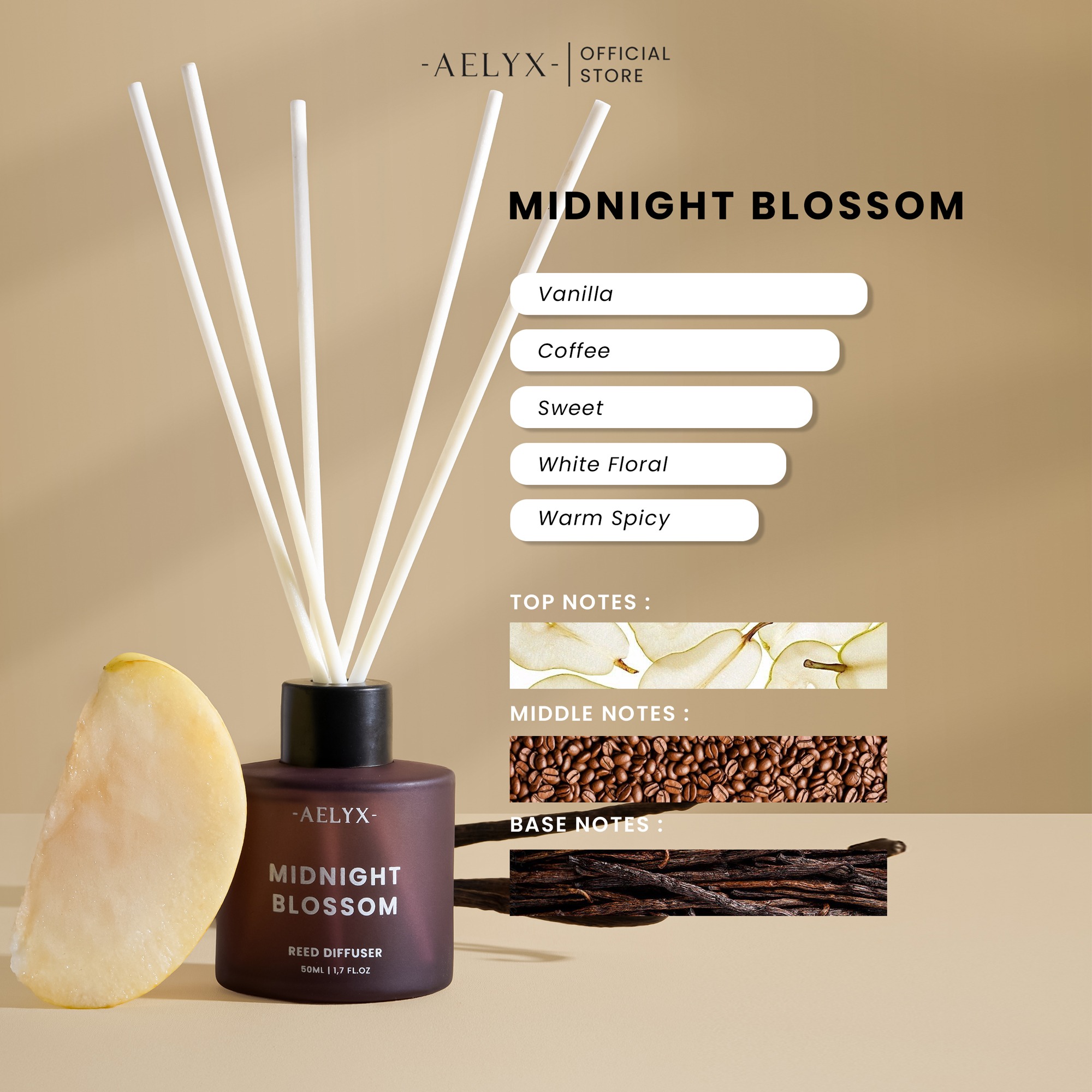 Aelyx Bundle Diffuser Midnight Blossom 150ml