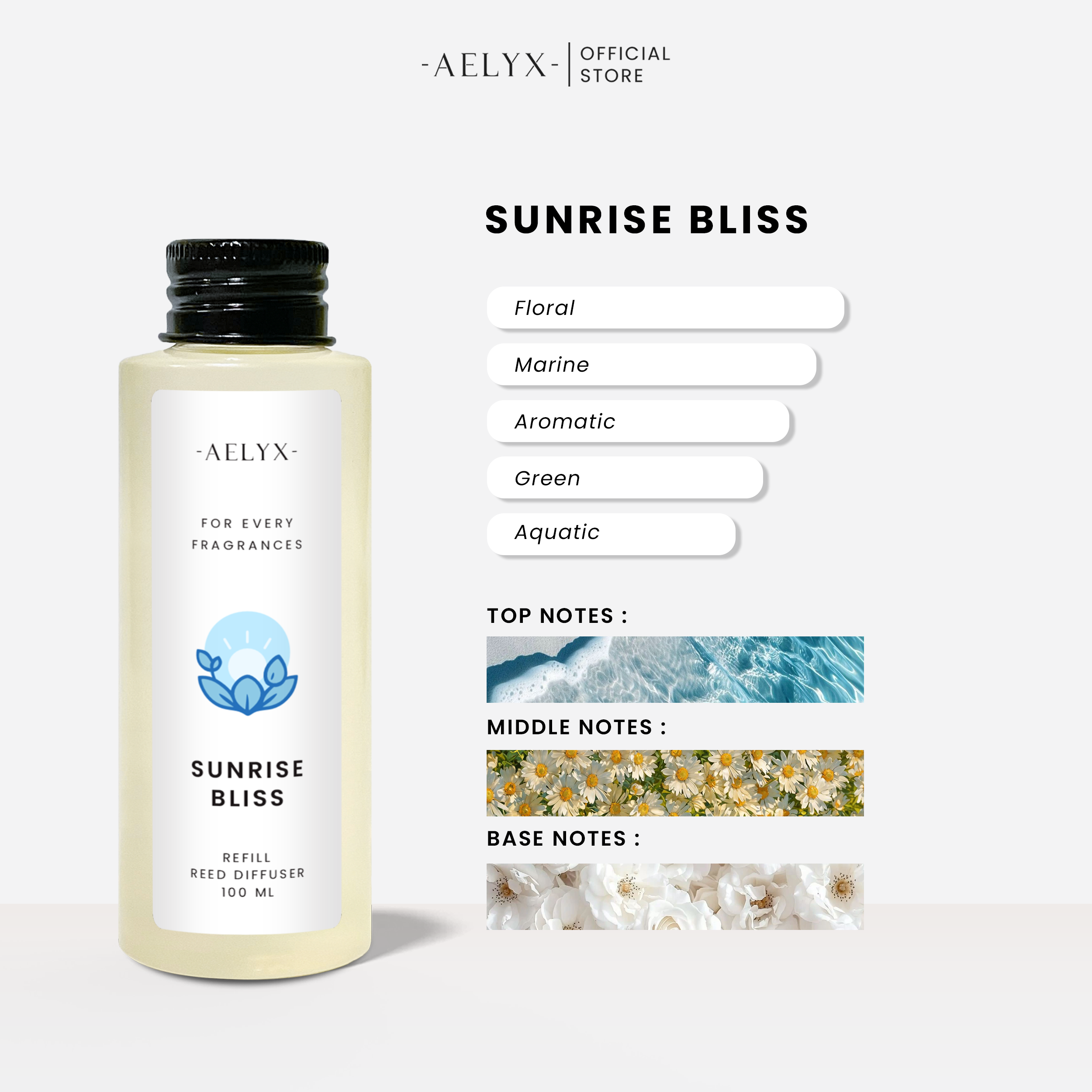 Aelyx Refill Reed Diffuser Sunrise Bliss 100ml